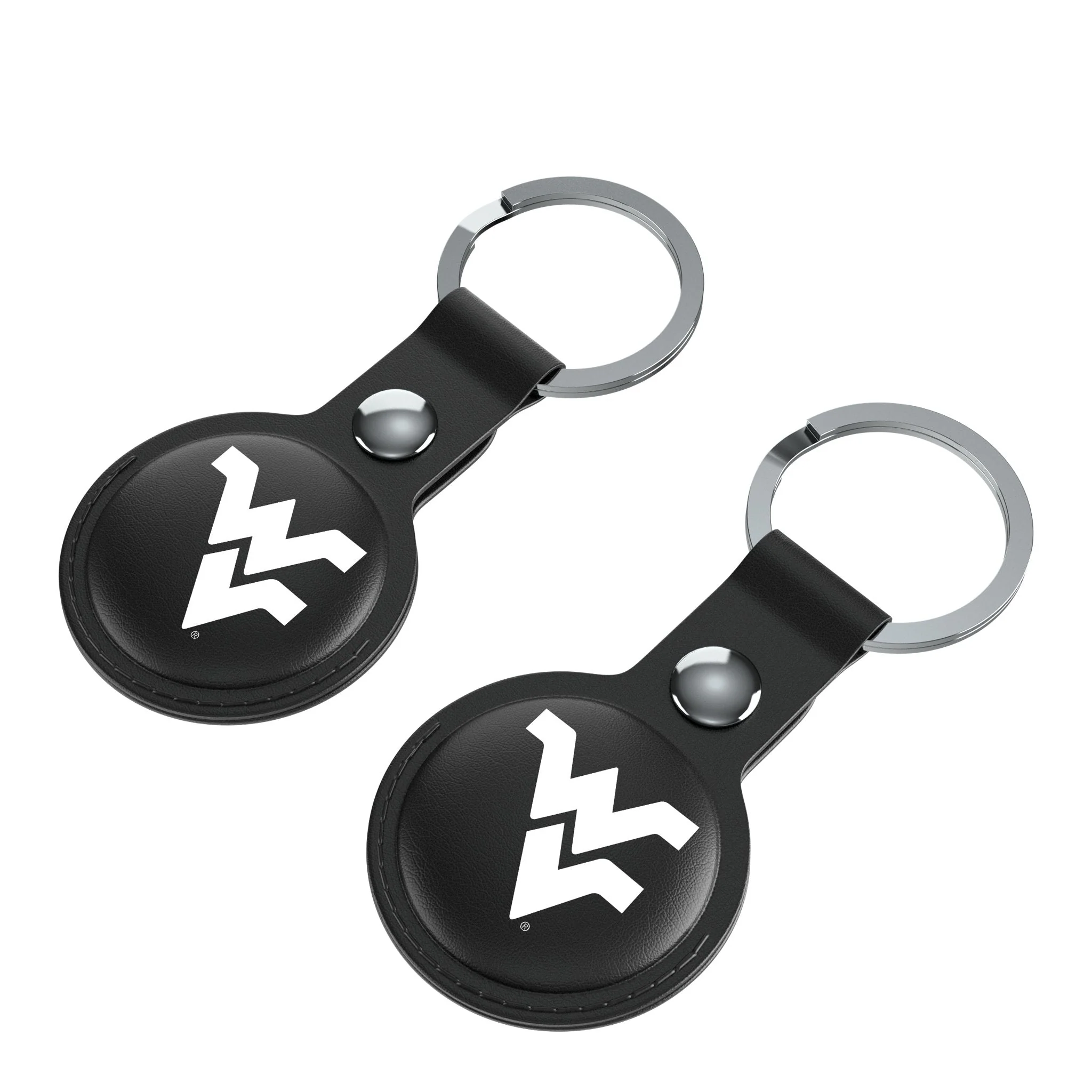 West Virginia University Mountaineers Insignia Black Airtag Holder 2-Pack - Image 3