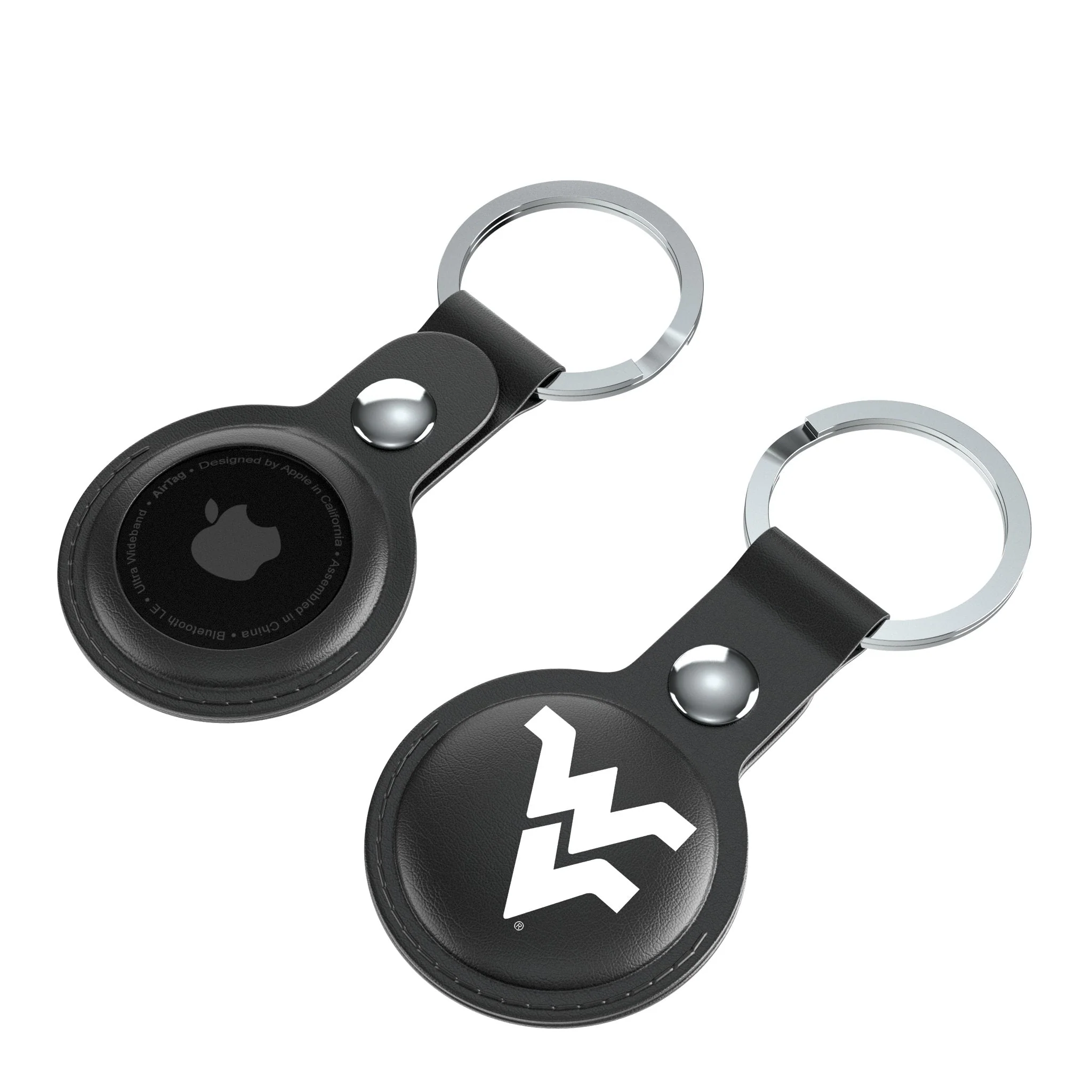 West Virginia University Mountaineers Insignia Black Airtag Holder 2-Pack - Image 4