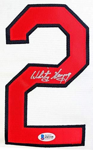 Whitey Herzog Autographed St. Louis Cardinals White Majestic Jersey- Beckett 2 - Image 3