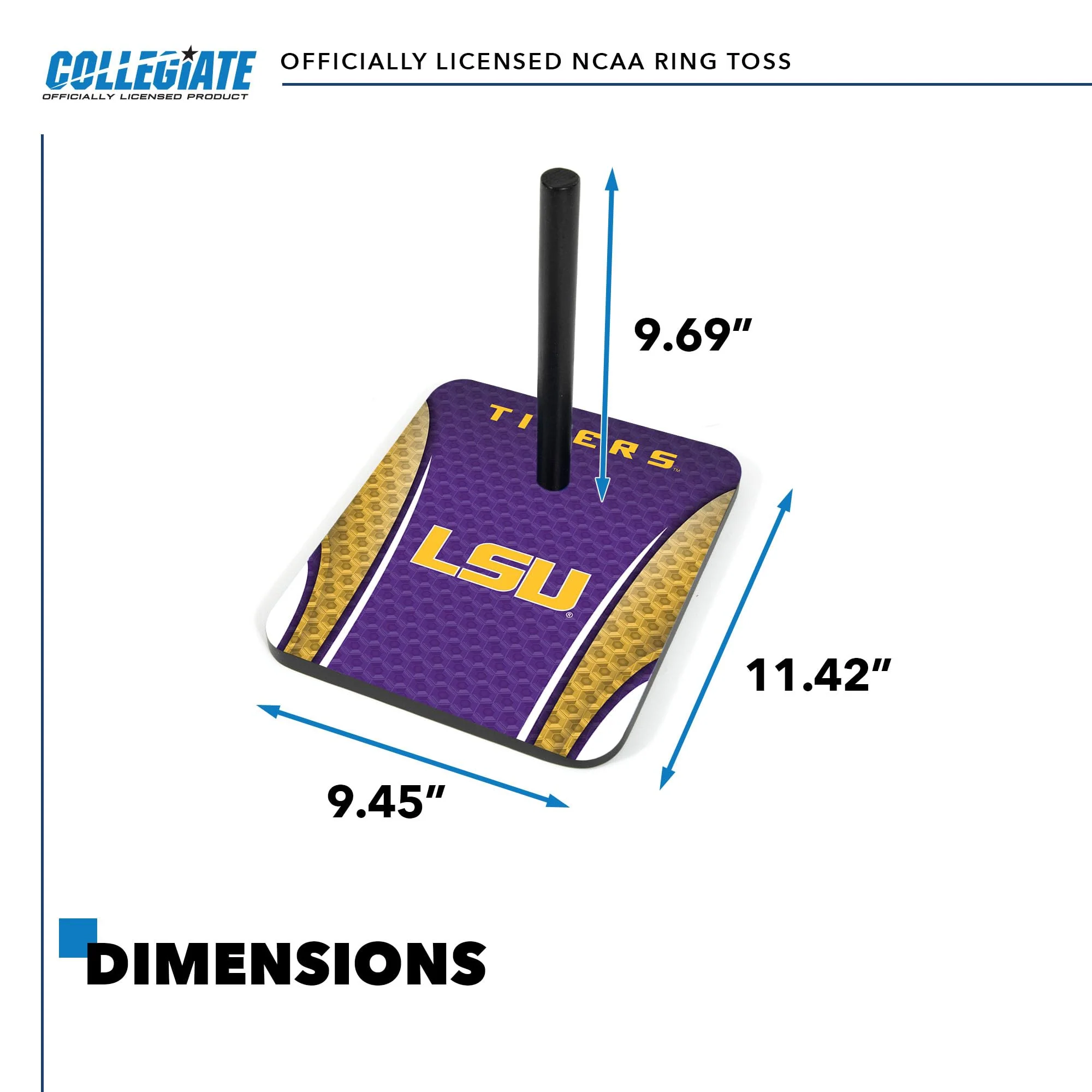 Wild Sports College Quoits Set with Direct Print HD Team Graphics – Tailgate Ring Toss Game – Great Gift for Any NCAA Fan! Ring Toss Family Outdoor Games for The Beach, BBQ, or Tailgate Party - Image 3