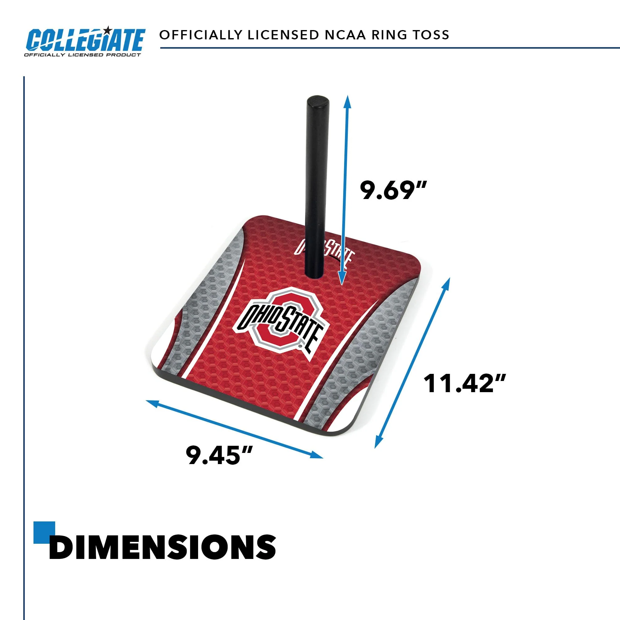 Wild Sports College Quoits Set with Direct Print HD Team Graphics – Tailgate Ring Toss Game – Great Gift for Any NCAA Fan! Ring Toss Family Outdoor Games for The Beach, BBQ, or Tailgate Party - Image 3