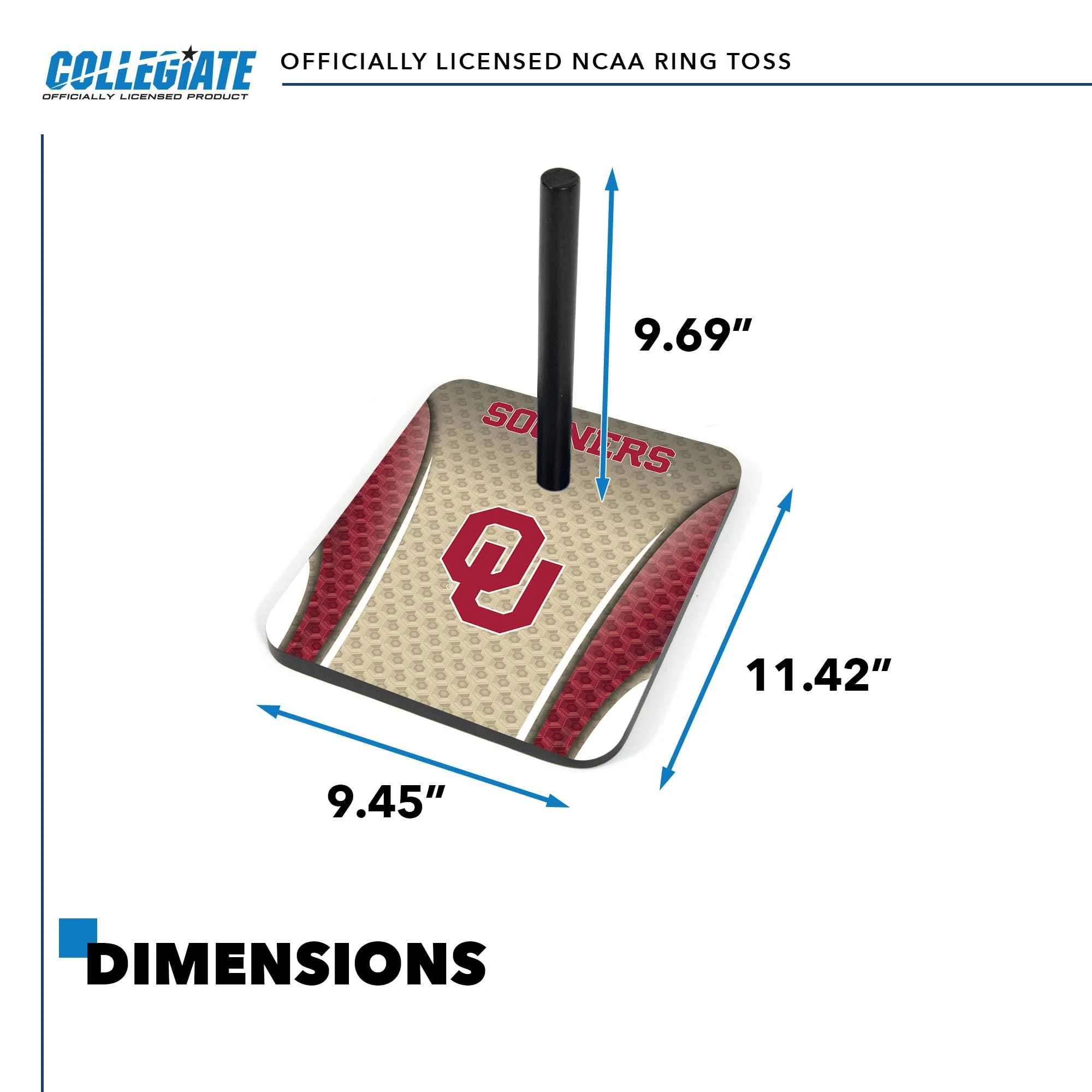 Wild Sports College Quoits Set with Direct Print HD Team Graphics – Tailgate Ring Toss Game – Great Gift for Any NCAA Fan! Ring Toss Family Outdoor Games for The Beach, BBQ, or Tailgate Party - Image 3