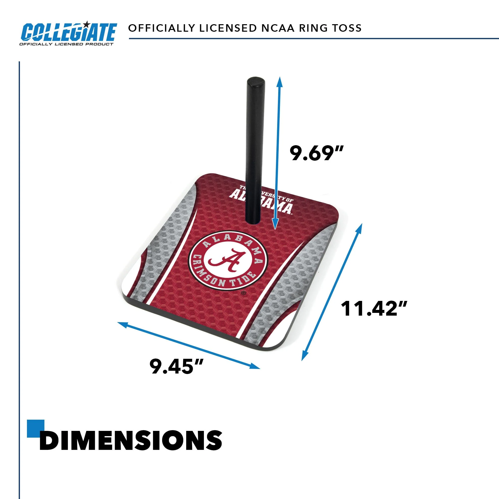 Wild Sports College Quoits Set with Direct Print HD Team Graphics – Tailgate Ring Toss Game – Great Gift for Any NCAA Fan! Ring Toss Family Outdoor Games for The Beach, BBQ, or Tailgate Party - Image 3