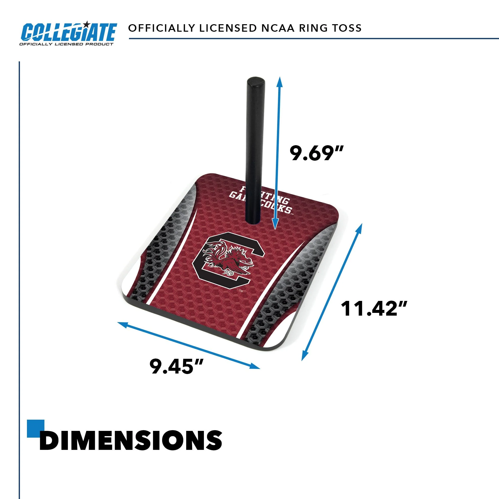 Wild Sports College Quoits Set with Direct Print HD Team Graphics – Tailgate Ring Toss Game – Great Gift for Any NCAA Fan! Ring Toss Family Outdoor Games for The Beach, BBQ, or Tailgate Party - Image 3