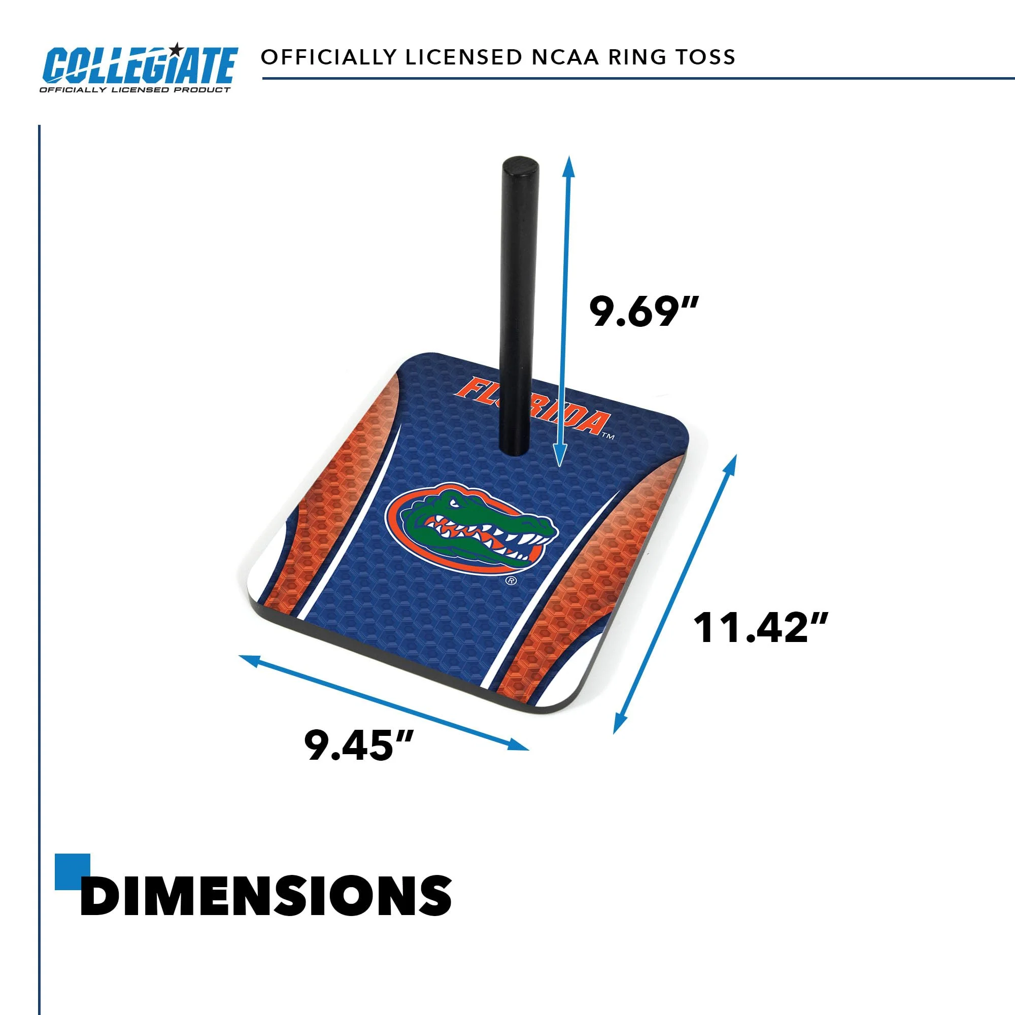 Wild Sports College Quoits Set with Direct Print HD Team Graphics – Tailgate Ring Toss Game – Great Gift for Any NCAA Fan! Ring Toss Family Outdoor Games for The Beach, BBQ, or Tailgate Party - Image 3