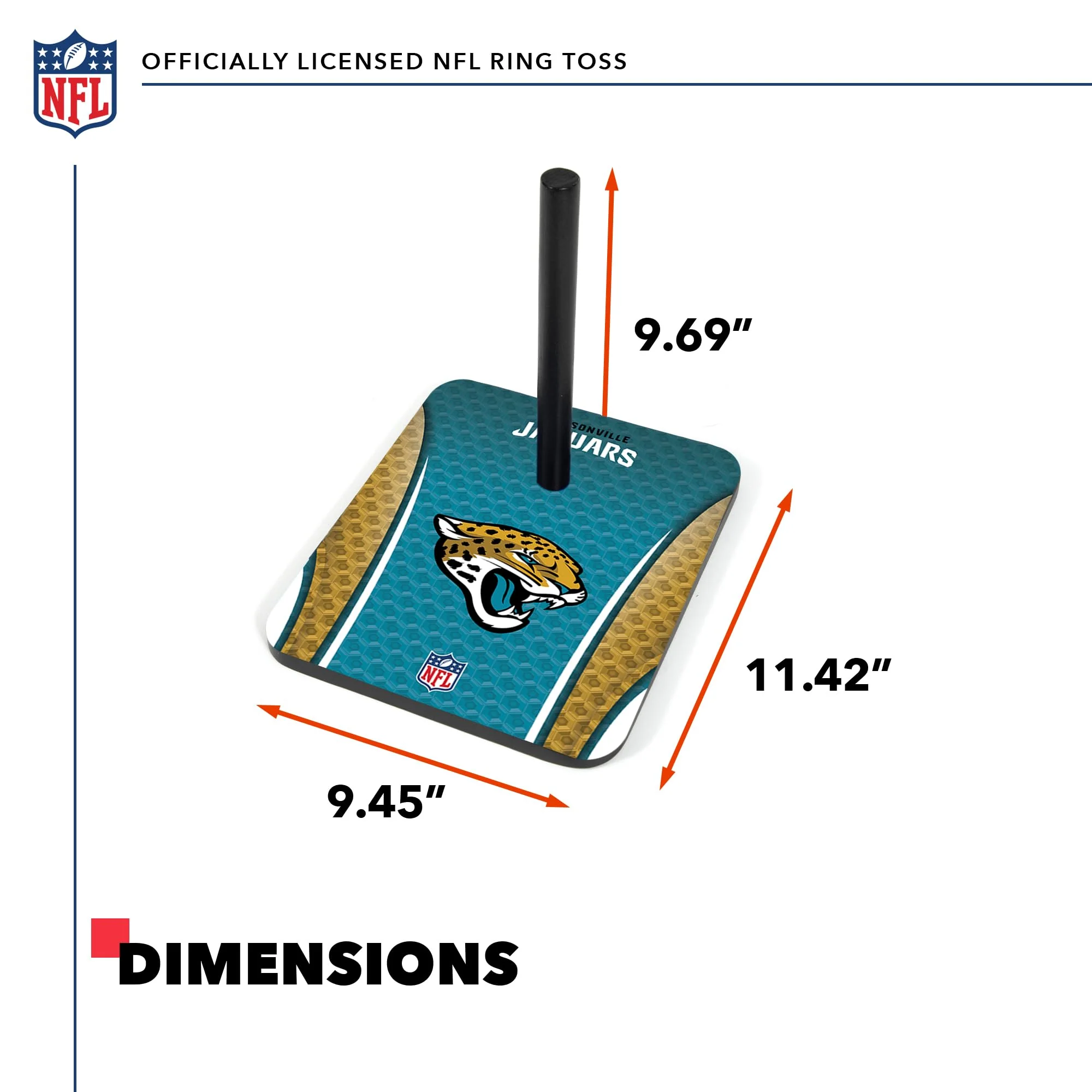 Wild Sports NFL Quoits Set with Direct Print HD Team Graphics – Tailgate Ring Toss Game – Great Gift for Any Football Fan! Ring Toss Family Outdoor Games for The Beach, BBQ, or Tailgate Party - Image 6