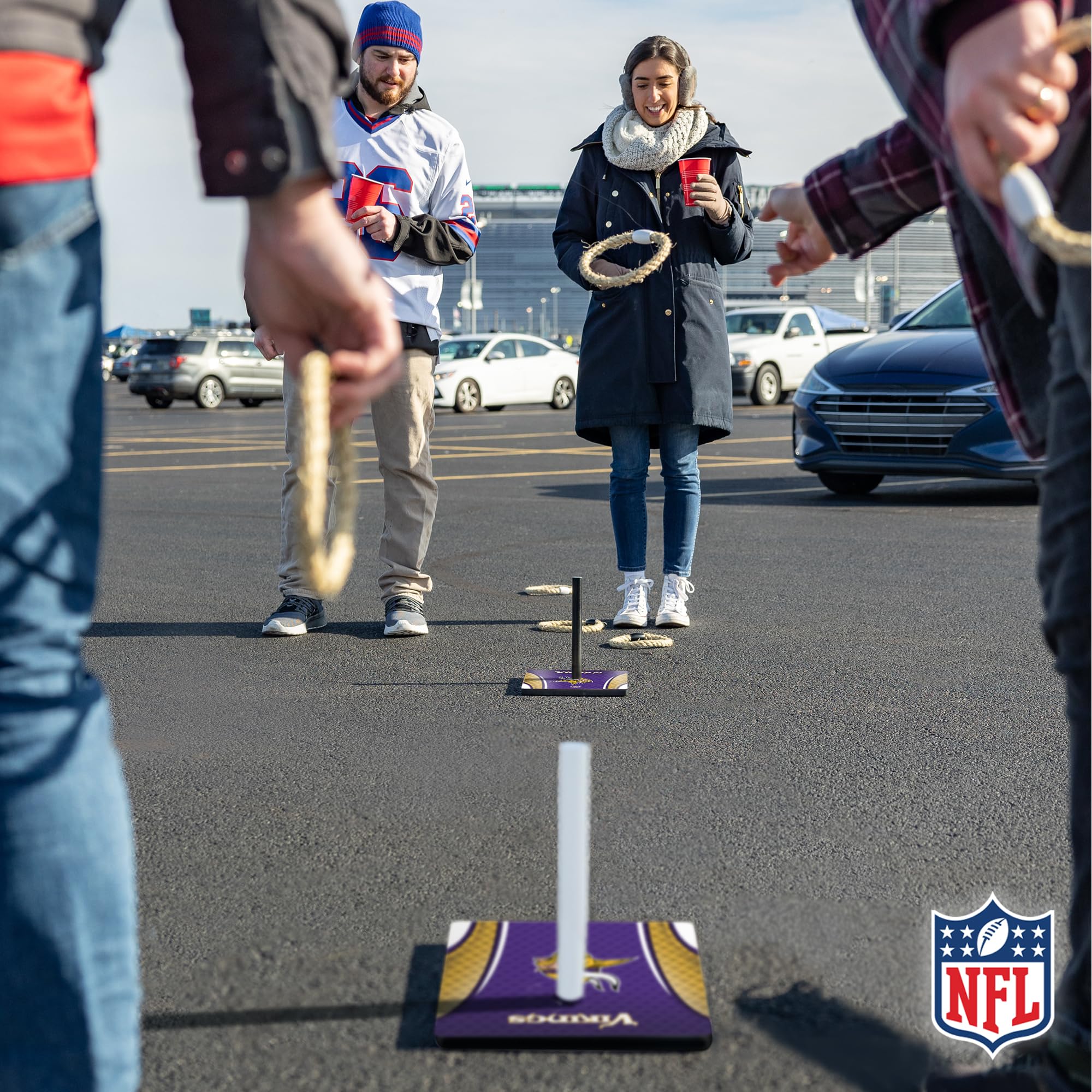 Wild Sports NFL Quoits Set with Direct Print HD Team Graphics – Tailgate Ring Toss Game – Great Gift for Any Football Fan! Ring Toss Family Outdoor Games for The Beach, BBQ, or Tailgate Party - Image 2