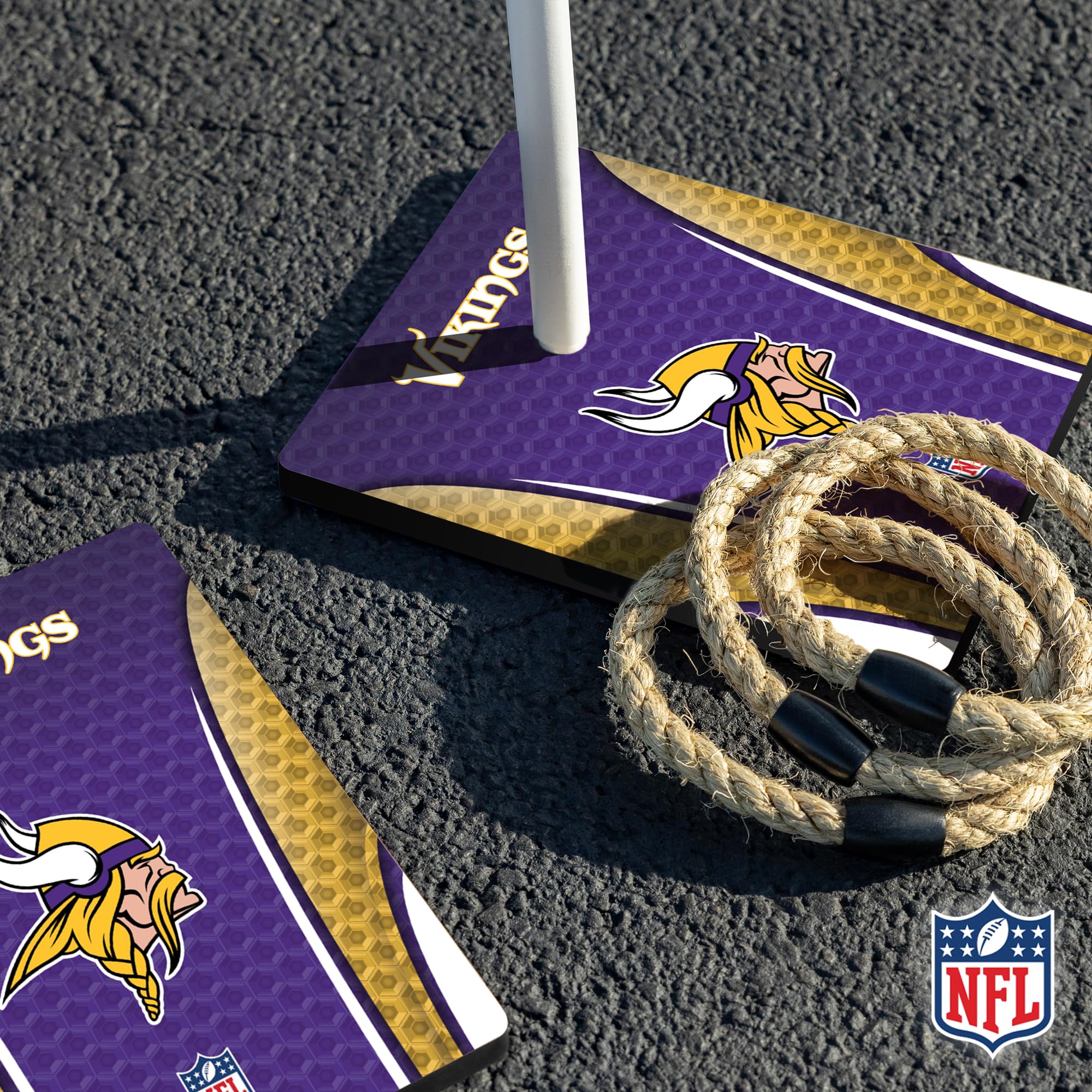 Wild Sports NFL Quoits Set with Direct Print HD Team Graphics – Tailgate Ring Toss Game – Great Gift for Any Football Fan! Ring Toss Family Outdoor Games for The Beach, BBQ, or Tailgate Party - Image 4