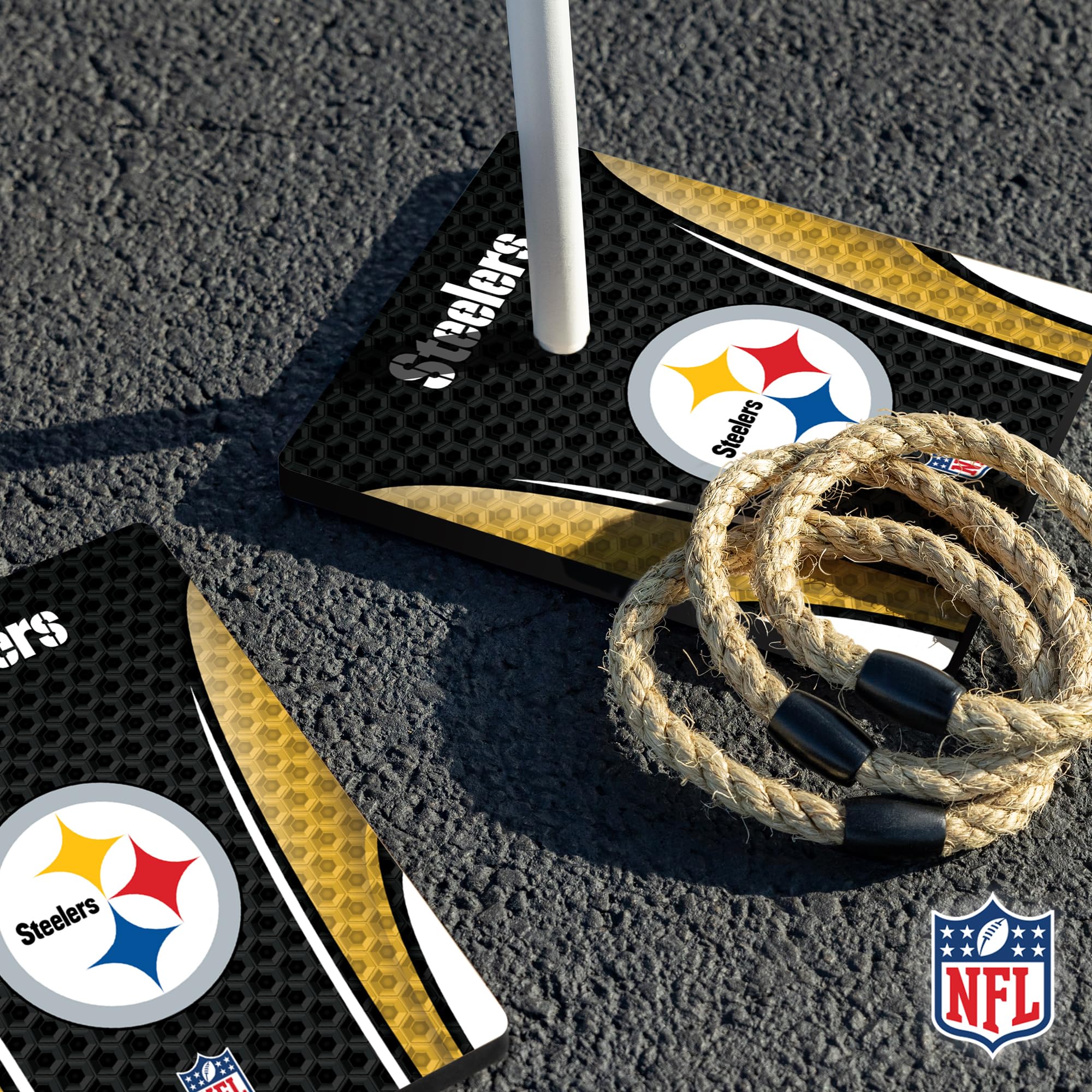 Wild Sports NFL Quoits Set with Direct Print HD Team Graphics – Tailgate Ring Toss Game – Great Gift for Any Football Fan! Ring Toss Family Outdoor Games for The Beach, BBQ, or Tailgate Party - Image 4