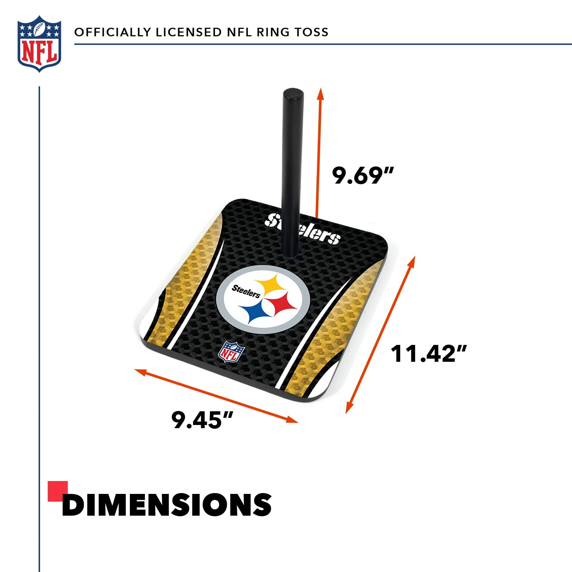 Wild Sports NFL Quoits Set with Direct Print HD Team Graphics – Tailgate Ring Toss Game – Great Gift for Any Football Fan! Ring Toss Family Outdoor Games for The Beach, BBQ, or Tailgate Party - Image 6