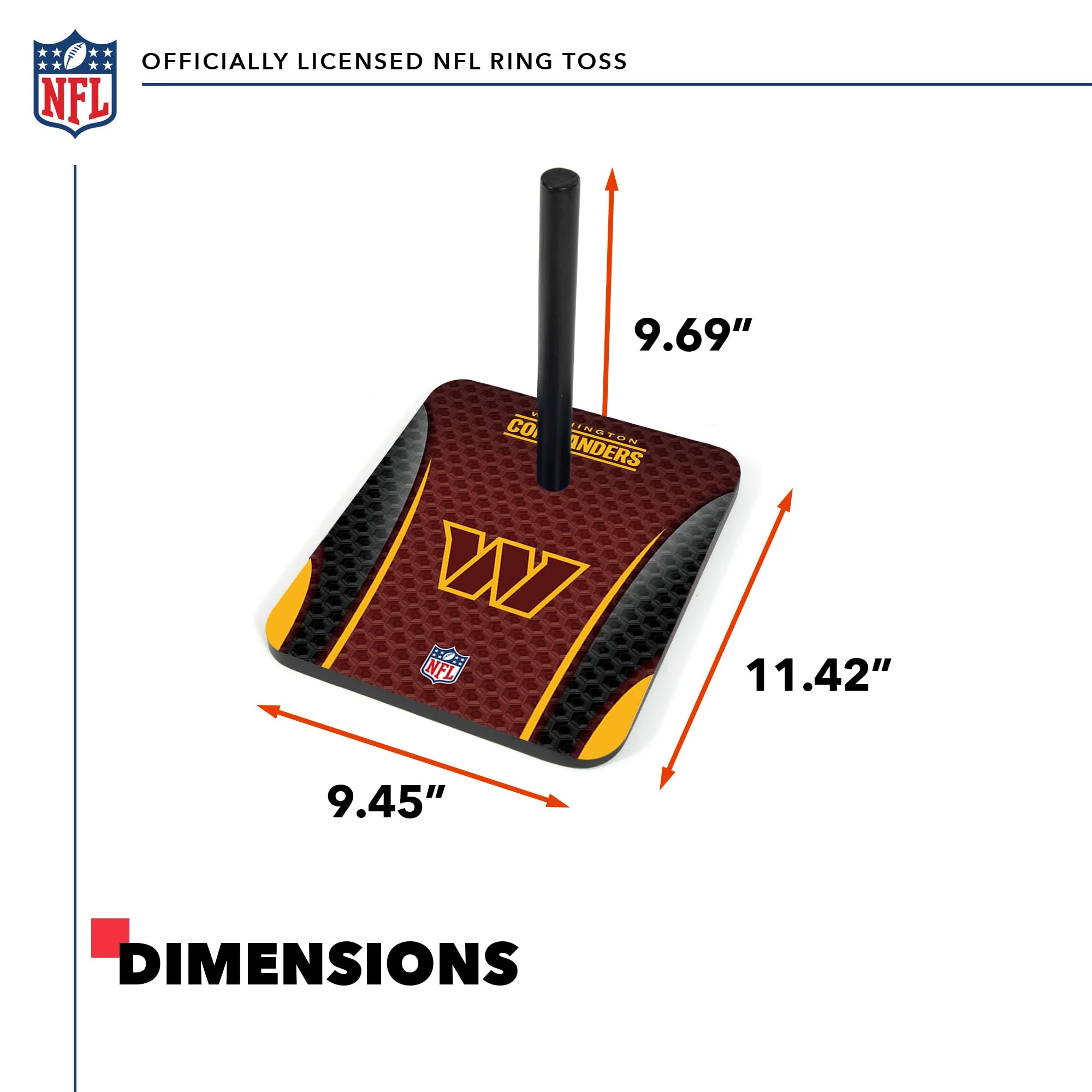 Wild Sports NFL Quoits Set with Direct Print HD Team Graphics – Tailgate Ring Toss Game – Great Gift for Any Football Fan! Ring Toss Family Outdoor Games for The Beach, BBQ, or Tailgate Party - Image 3