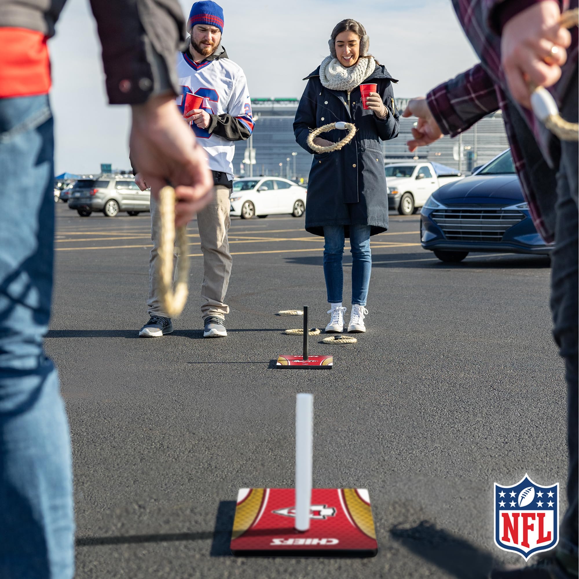 Wild Sports NFL Quoits Set with Direct Print HD Team Graphics – Tailgate Ring Toss Game – Great Gift for Any Football Fan! Ring Toss Family Outdoor Games for The Beach, BBQ, or Tailgate Party - Image 2
