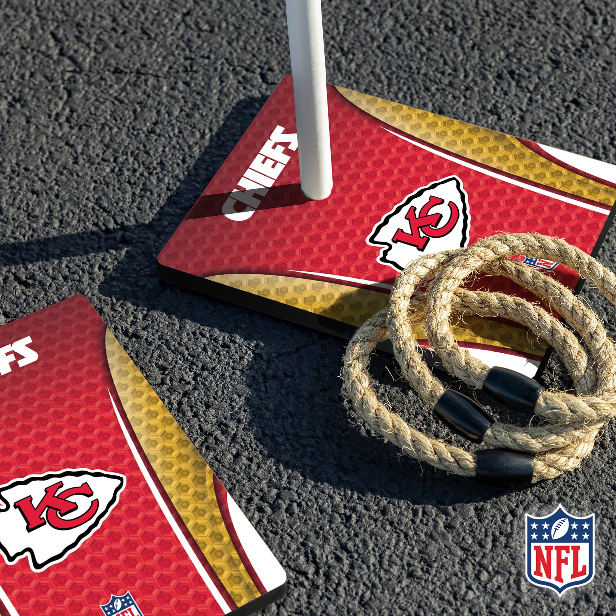 Wild Sports NFL Quoits Set with Direct Print HD Team Graphics – Tailgate Ring Toss Game – Great Gift for Any Football Fan! Ring Toss Family Outdoor Games for The Beach, BBQ, or Tailgate Party - Image 4