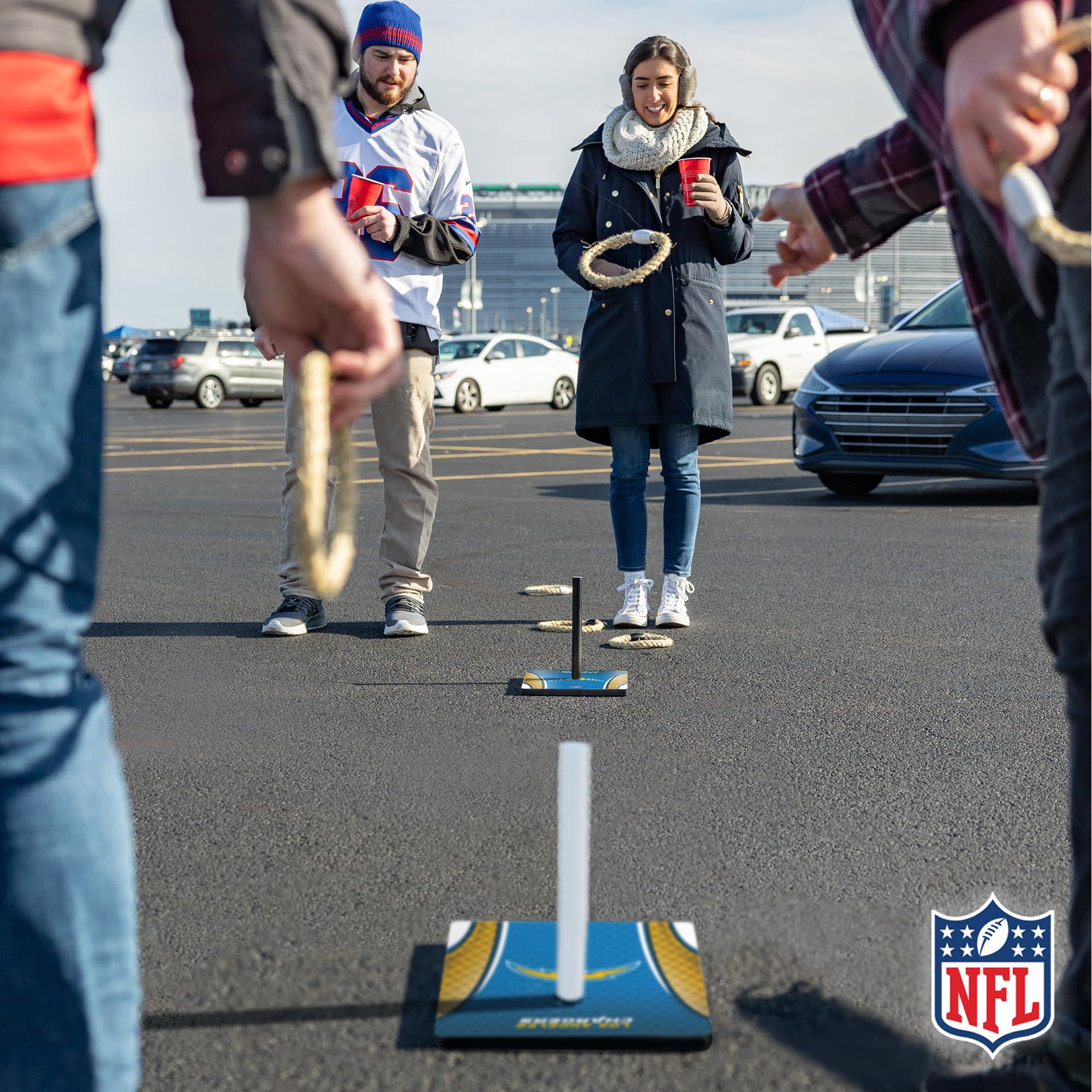 Wild Sports NFL Quoits Set with Direct Print HD Team Graphics – Tailgate Ring Toss Game – Great Gift for Any Football Fan! Ring Toss Family Outdoor Games for The Beach, BBQ, or Tailgate Party - Image 2