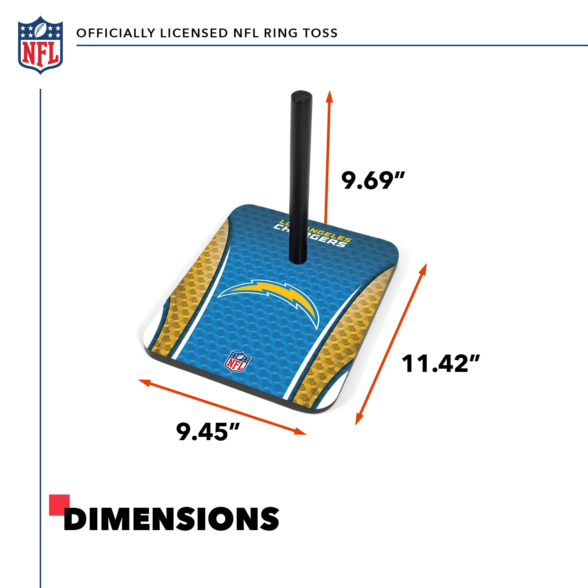 Wild Sports NFL Quoits Set with Direct Print HD Team Graphics – Tailgate Ring Toss Game – Great Gift for Any Football Fan! Ring Toss Family Outdoor Games for The Beach, BBQ, or Tailgate Party - Image 6