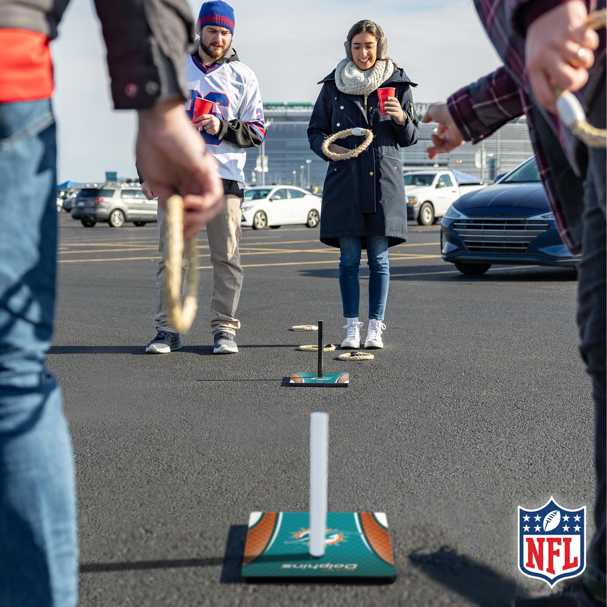 Wild Sports NFL Quoits Set with Direct Print HD Team Graphics – Tailgate Ring Toss Game – Great Gift for Any Football Fan! Ring Toss Family Outdoor Games for The Beach, BBQ, or Tailgate Party - Image 2