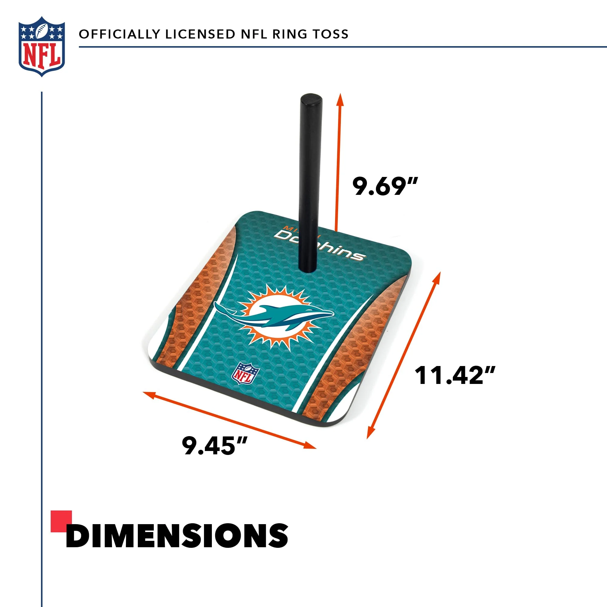 Wild Sports NFL Quoits Set with Direct Print HD Team Graphics – Tailgate Ring Toss Game – Great Gift for Any Football Fan! Ring Toss Family Outdoor Games for The Beach, BBQ, or Tailgate Party - Image 6