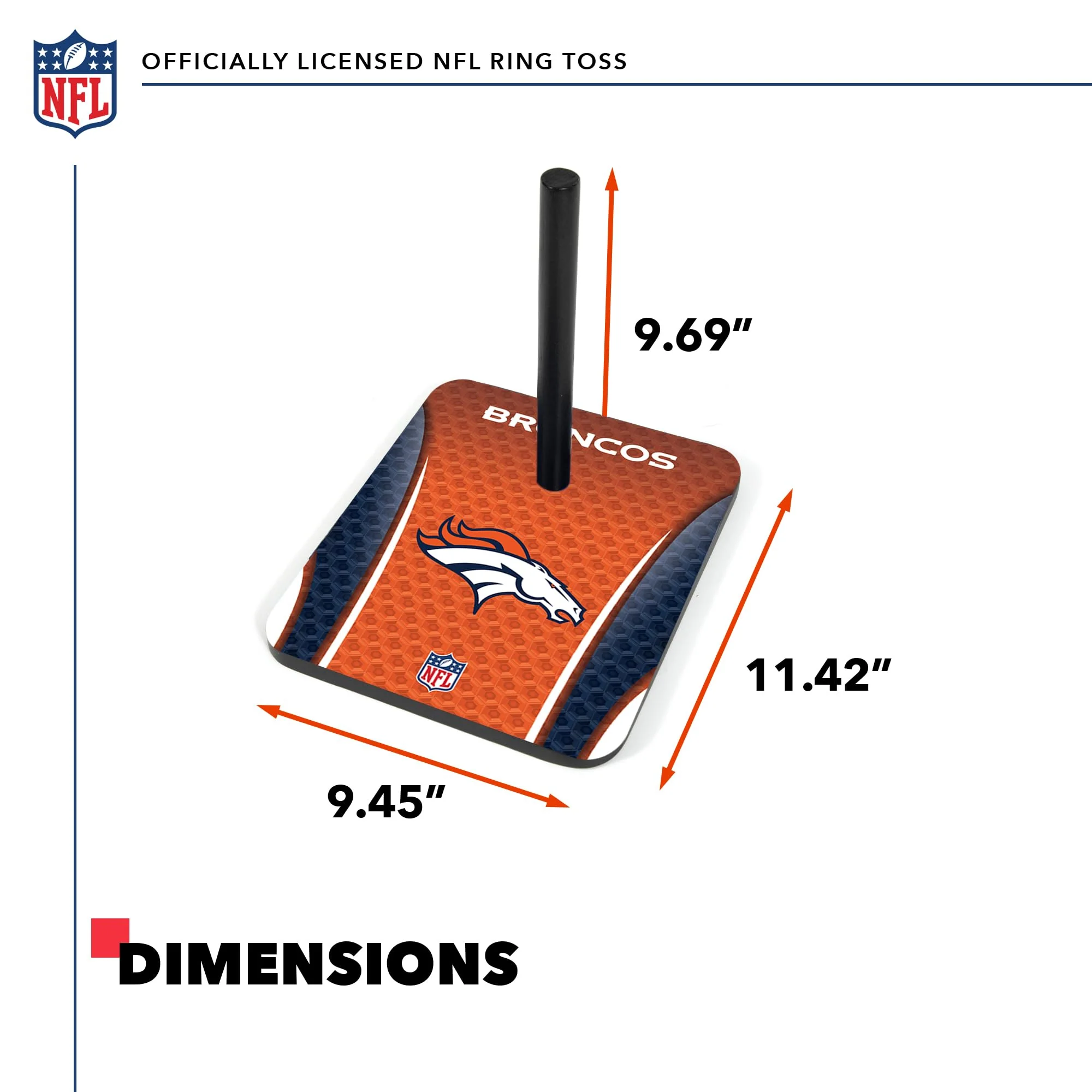 Wild Sports NFL Quoits Set with Direct Print HD Team Graphics – Tailgate Ring Toss Game – Great Gift for Any Football Fan! Ring Toss Family Outdoor Games for The Beach, BBQ, or Tailgate Party - Image 5