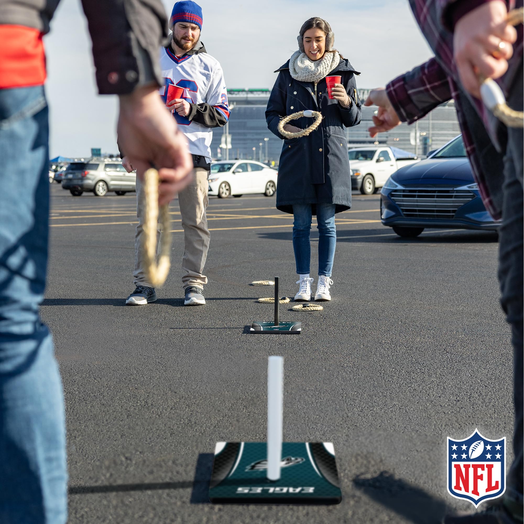 Wild Sports NFL Quoits Set with Direct Print HD Team Graphics – Tailgate Ring Toss Game – Great Gift for Any Football Fan! Ring Toss Family Outdoor Games for The Beach, BBQ, or Tailgate Party - Image 2