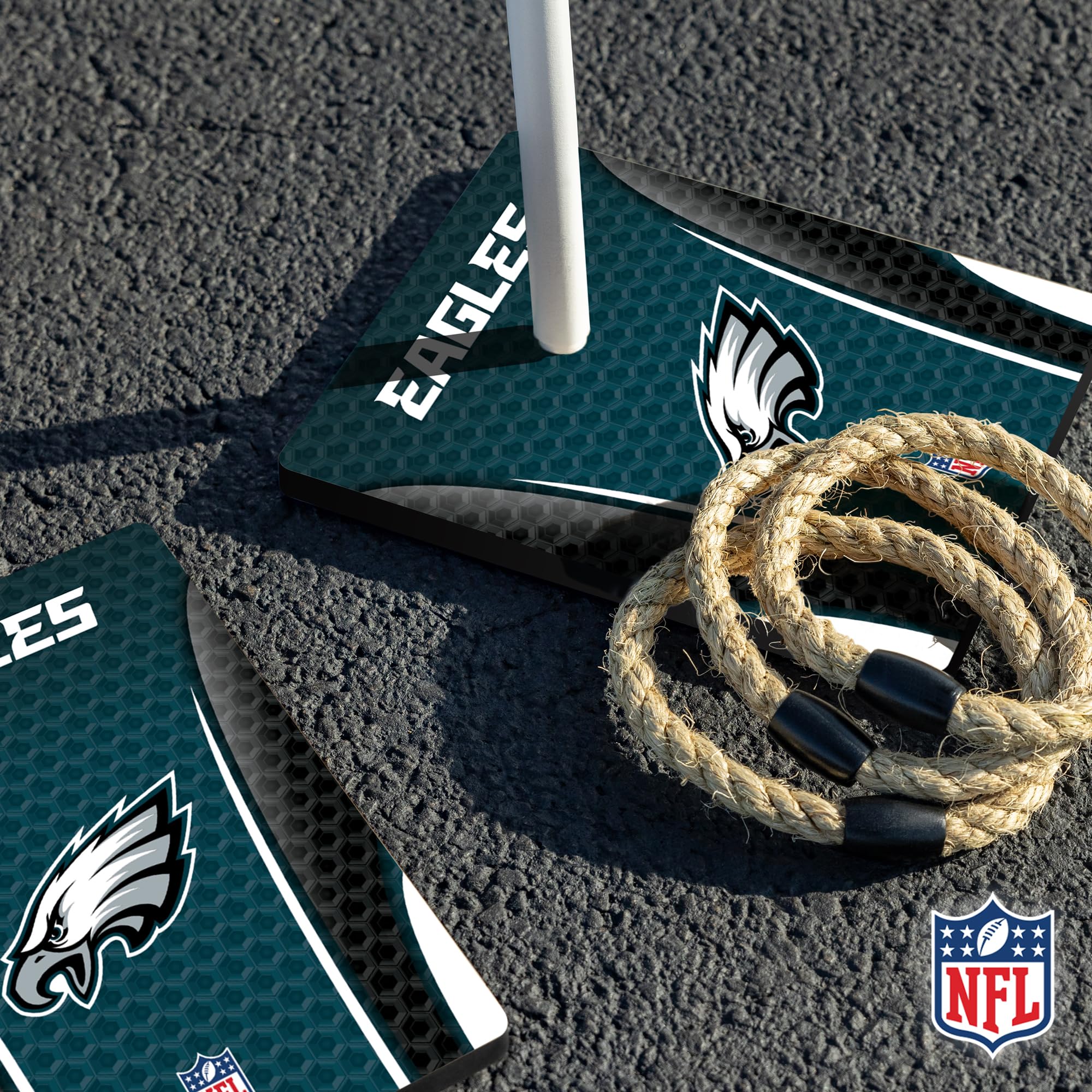 Wild Sports NFL Quoits Set with Direct Print HD Team Graphics – Tailgate Ring Toss Game – Great Gift for Any Football Fan! Ring Toss Family Outdoor Games for The Beach, BBQ, or Tailgate Party - Image 4