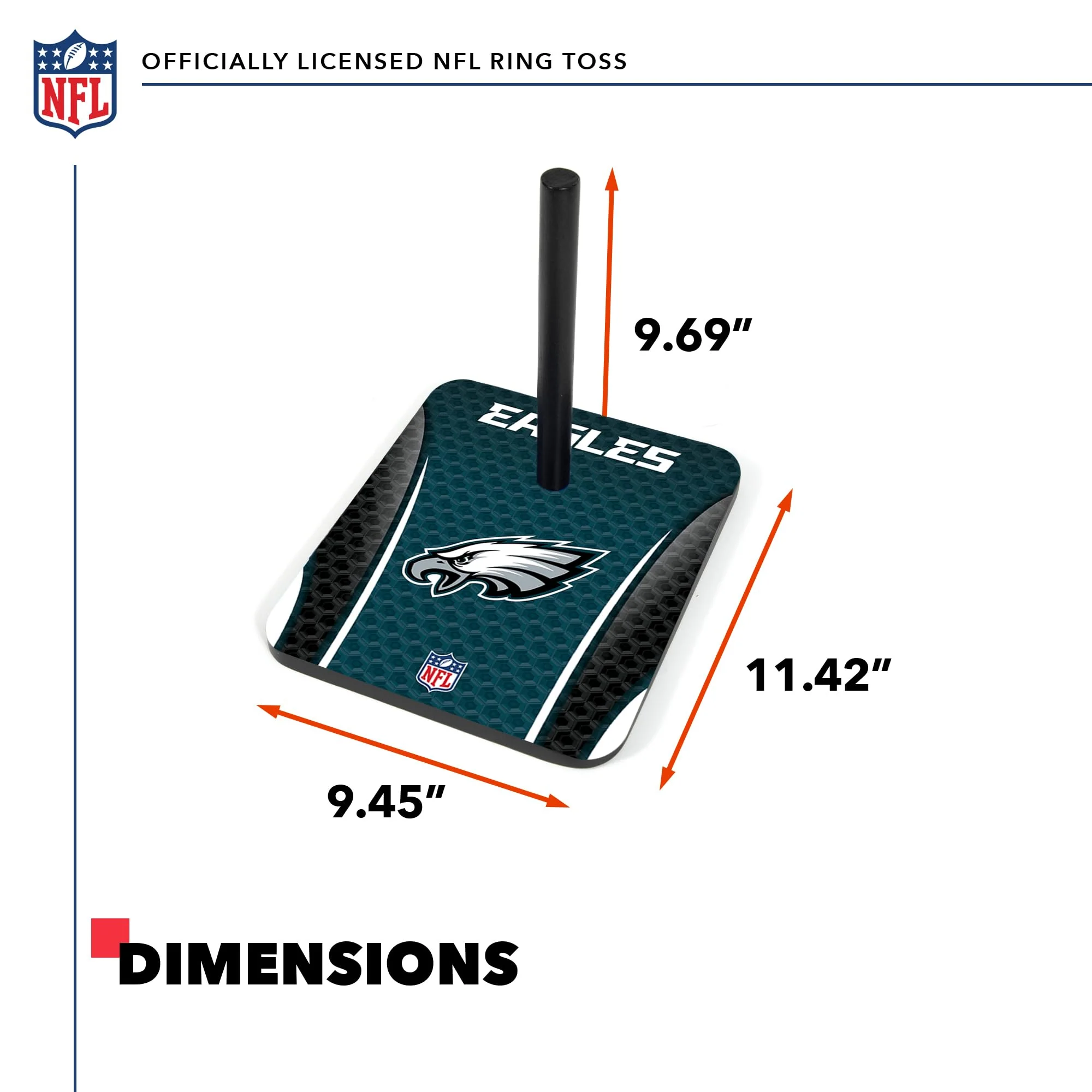 Wild Sports NFL Quoits Set with Direct Print HD Team Graphics – Tailgate Ring Toss Game – Great Gift for Any Football Fan! Ring Toss Family Outdoor Games for The Beach, BBQ, or Tailgate Party - Image 6