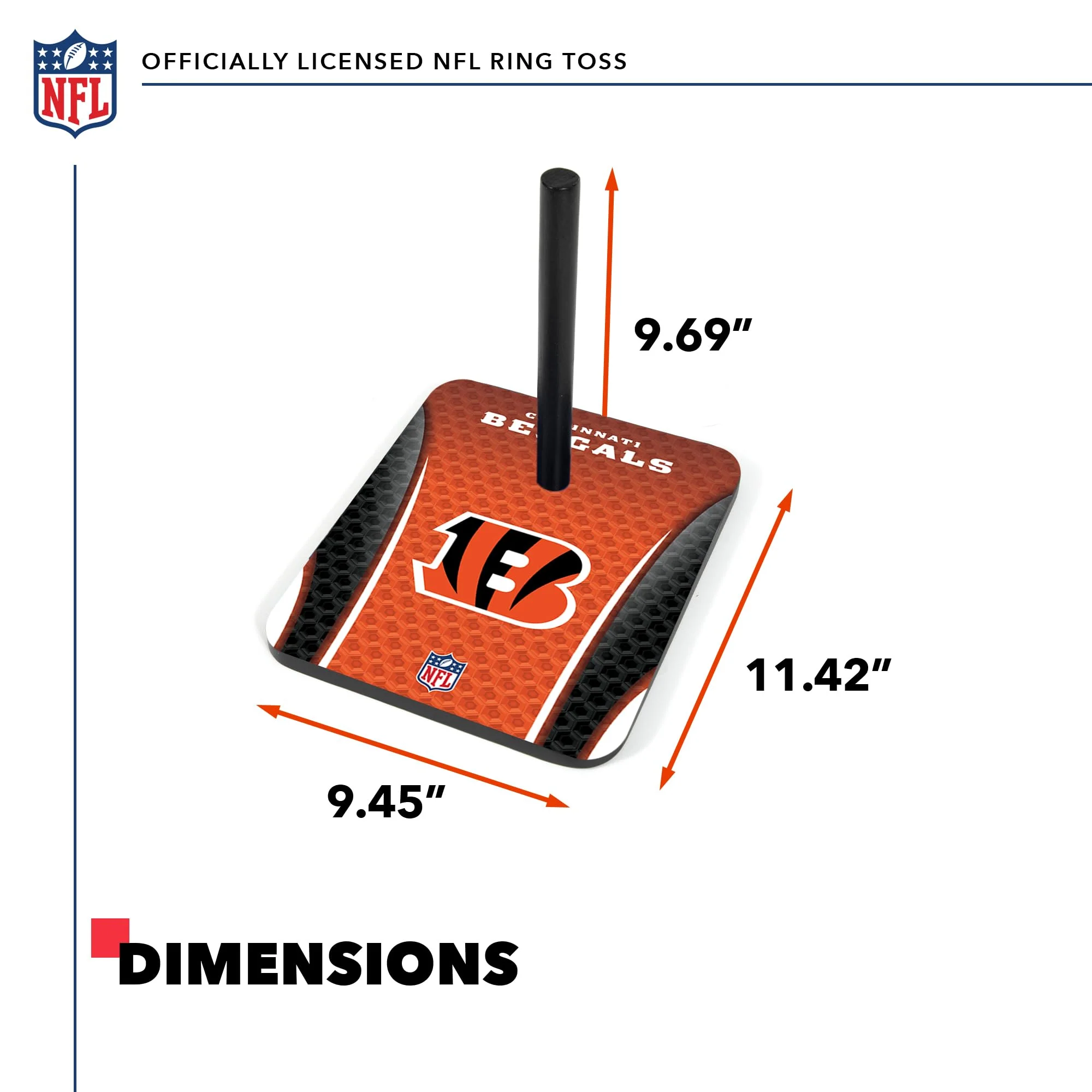 Wild Sports NFL Quoits Set with Direct Print HD Team Graphics – Tailgate Ring Toss Game – Great Gift for Any Football Fan! Ring Toss Family Outdoor Games for The Beach, BBQ, or Tailgate Party - Image 6