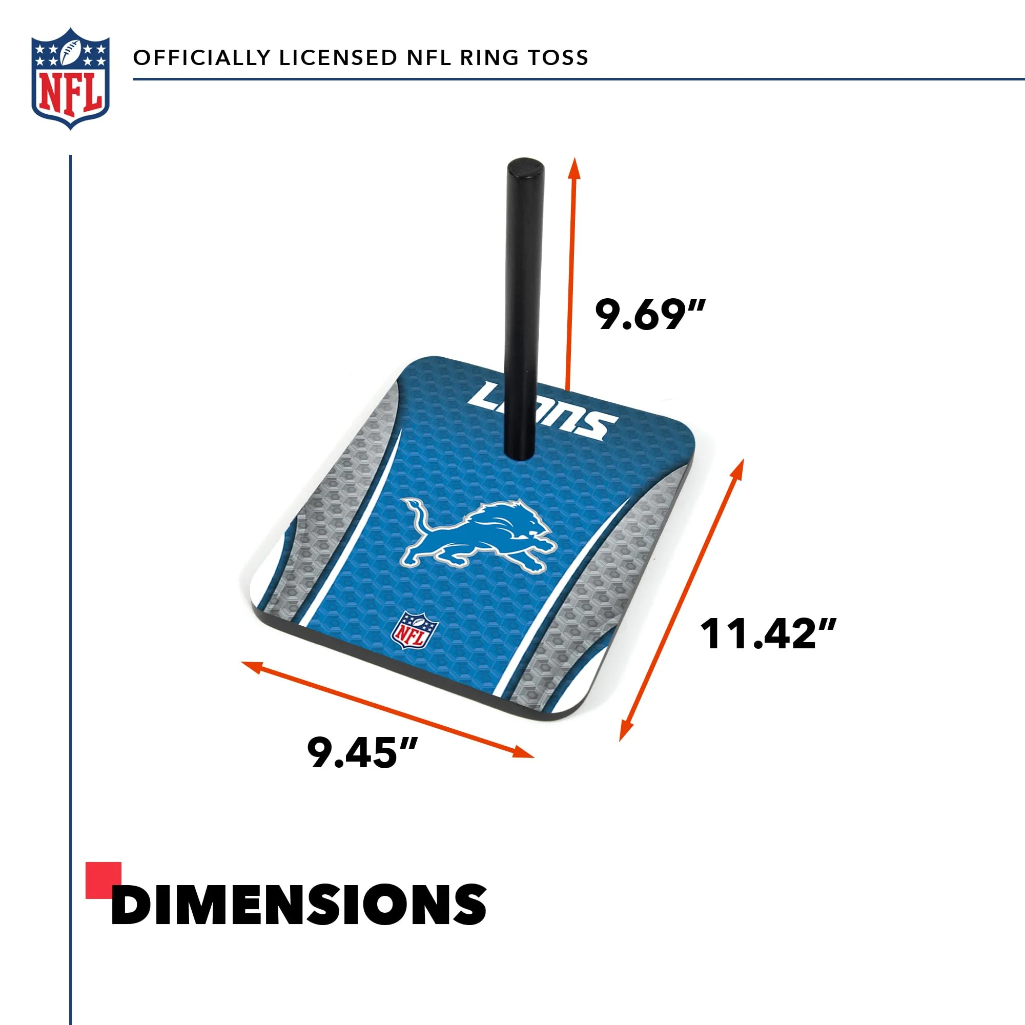Wild Sports NFL Quoits Set with Direct Print HD Team Graphics – Tailgate Ring Toss Game – Great Gift for Any Football Fan! Ring Toss Family Outdoor Games for The Beach, BBQ, or Tailgate Party - Image 6