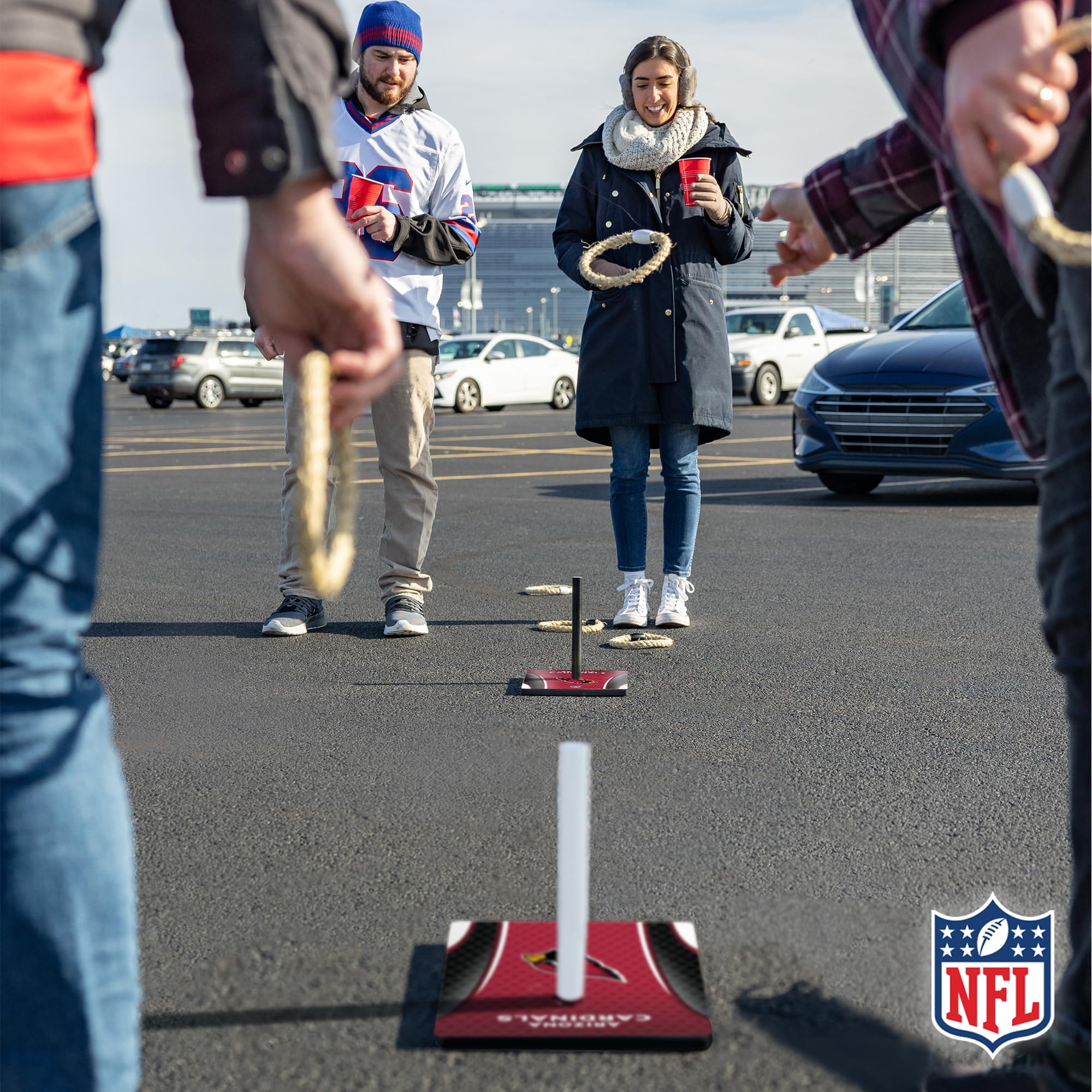 Wild Sports NFL Quoits Set with Direct Print HD Team Graphics – Tailgate Ring Toss Game – Great Gift for Any Football Fan! Ring Toss Family Outdoor Games for The Beach, BBQ, or Tailgate Party - Image 2