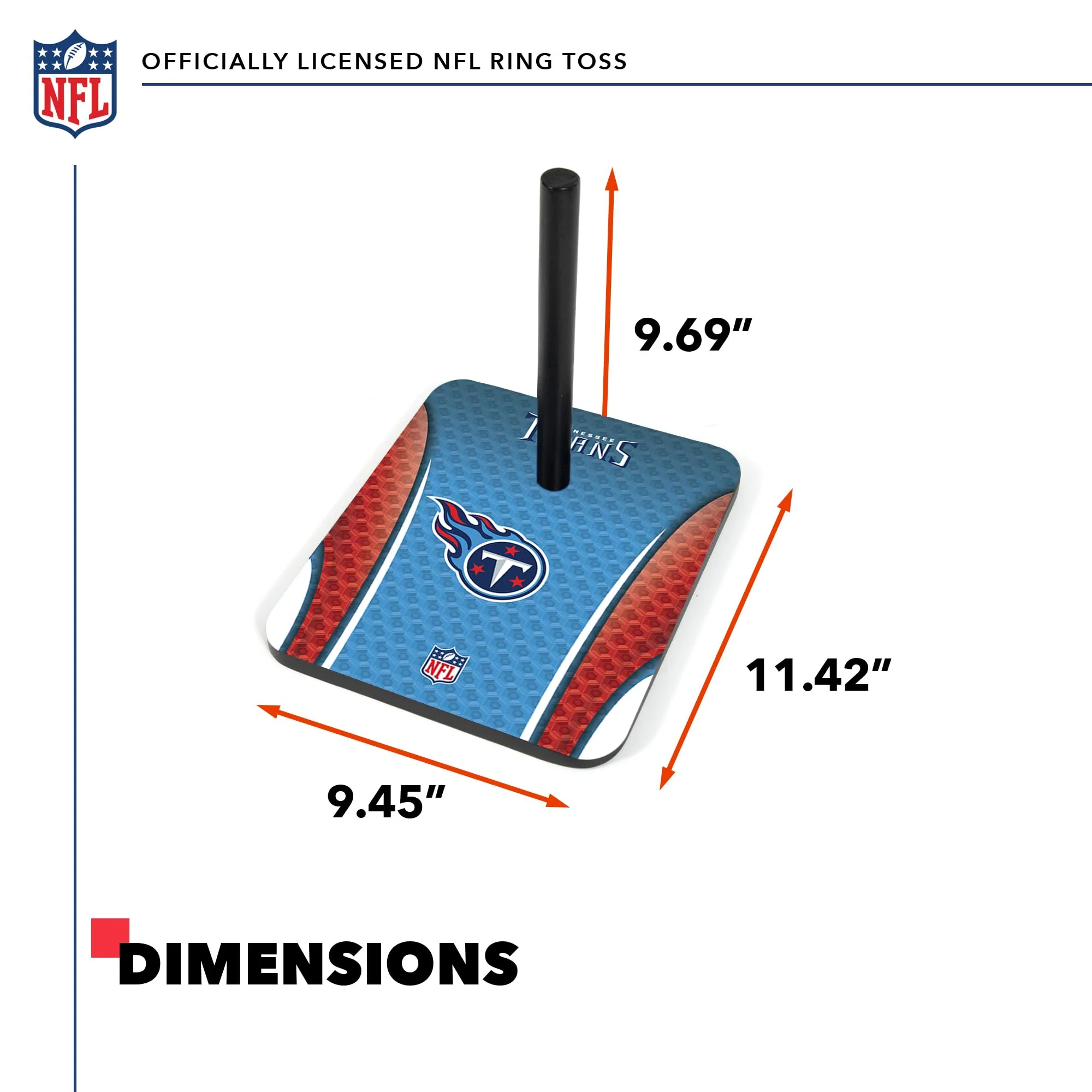 Wild Sports NFL Quoits Set with Direct Print HD Team Graphics – Tailgate Ring Toss Game – Great Gift for Any Football Fan! Ring Toss Family Outdoor Games for The Beach, BBQ, or Tailgate Party - Image 6