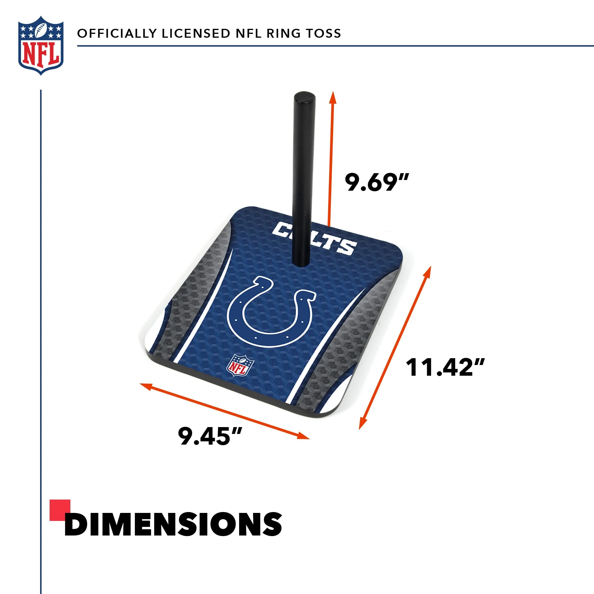 Wild Sports NFL Quoits Set with Direct Print HD Team Graphics – Tailgate Ring Toss Game – Great Gift for Any Football Fan! Ring Toss Family Outdoor Games for The Beach, BBQ, or Tailgate Party - Image 6