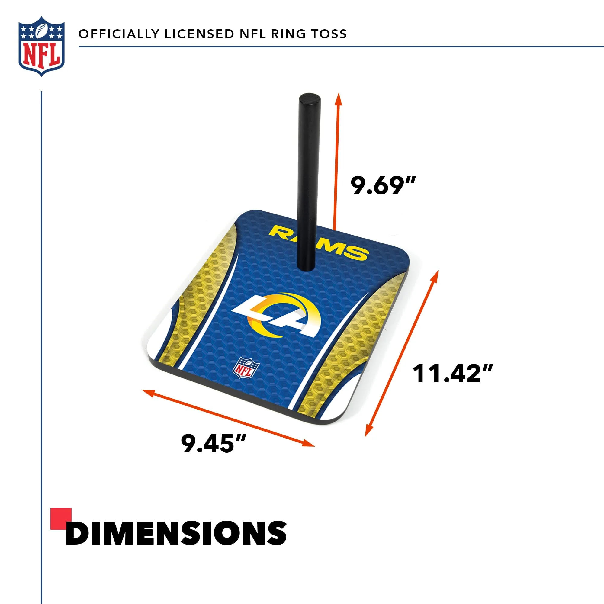 Wild Sports NFL Quoits Set with Direct Print HD Team Graphics – Tailgate Ring Toss Game – Great Gift for Any Football Fan! Ring Toss Family Outdoor Games for The Beach, BBQ, or Tailgate Party - Image 6