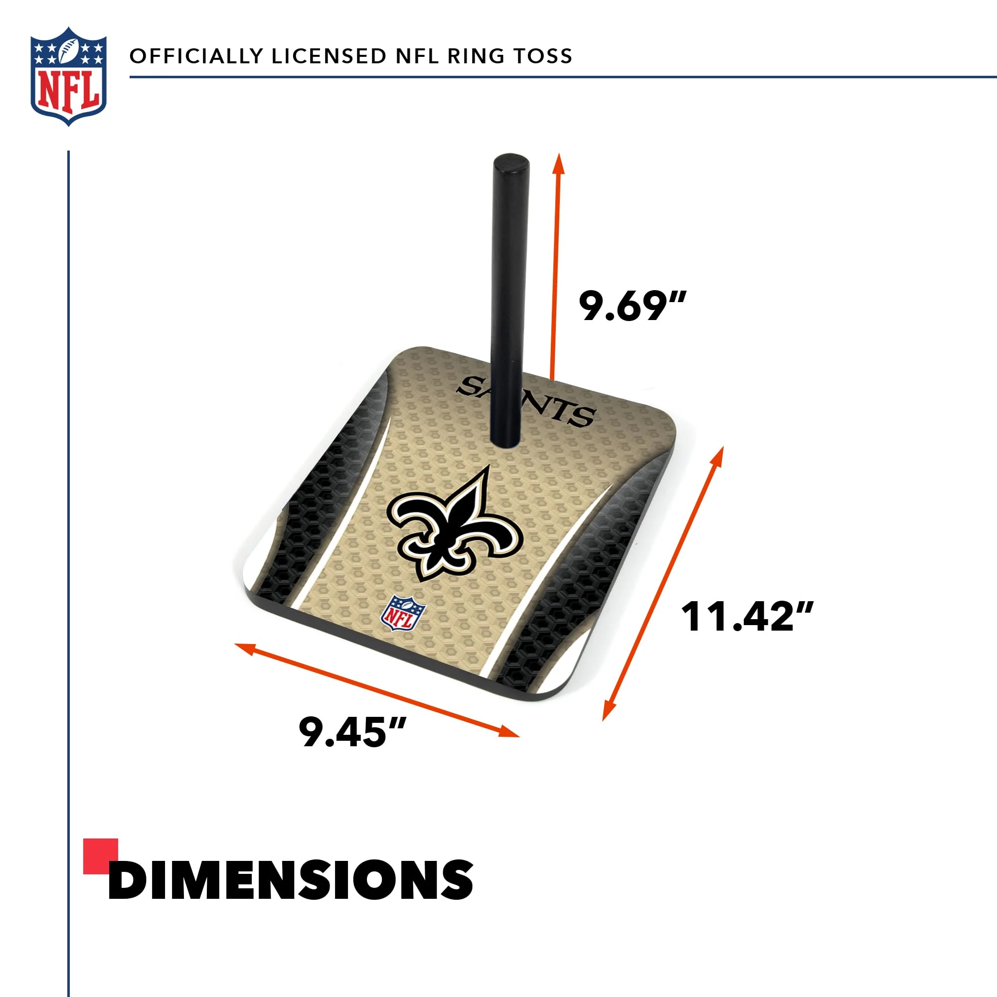 Wild Sports NFL Quoits Set with Direct Print HD Team Graphics – Tailgate Ring Toss Game – Great Gift for Any Football Fan! Ring Toss Family Outdoor Games for The Beach, BBQ, or Tailgate Party - Image 5