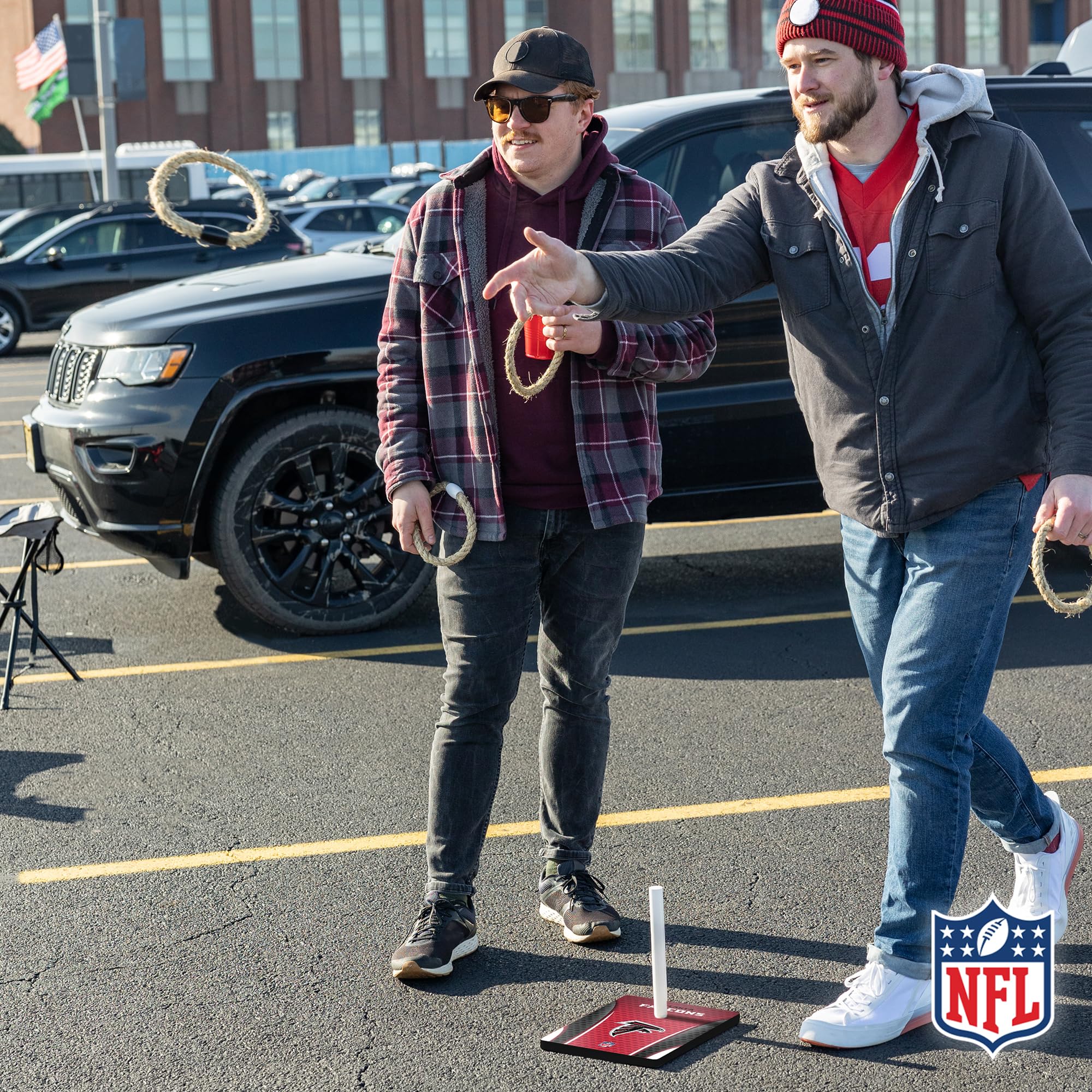 Wild Sports NFL Quoits Set with Direct Print HD Team Graphics – Tailgate Ring Toss Game – Great Gift for Any Football Fan! Ring Toss Family Outdoor Games for The Beach, BBQ, or Tailgate Party - Image 2
