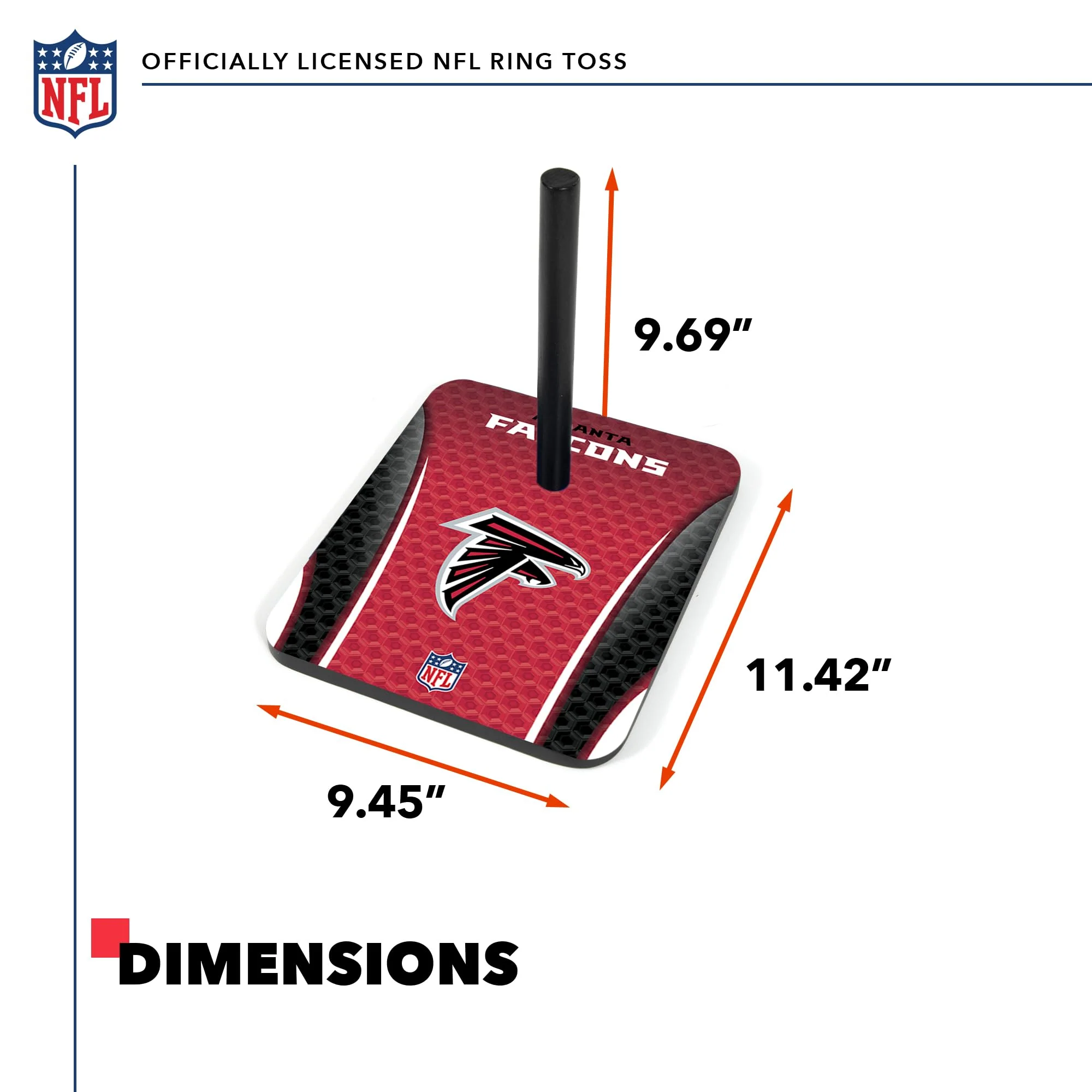 Wild Sports NFL Quoits Set with Direct Print HD Team Graphics – Tailgate Ring Toss Game – Great Gift for Any Football Fan! Ring Toss Family Outdoor Games for The Beach, BBQ, or Tailgate Party - Image 5