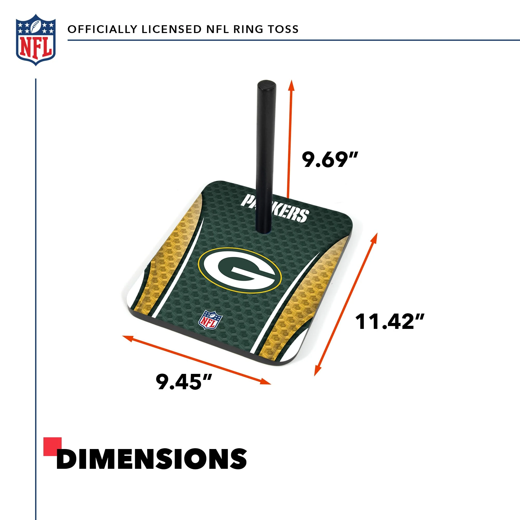 Wild Sports NFL Quoits Set with Direct Print HD Team Graphics – Tailgate Ring Toss Game – Great Gift for Any Football Fan! Ring Toss Family Outdoor Games for The Beach, BBQ, or Tailgate Party - Image 6