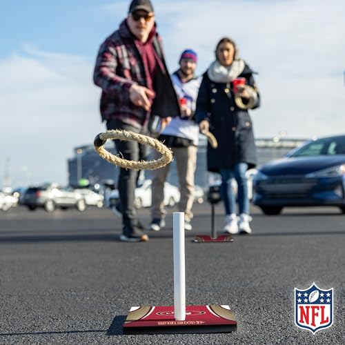 Wild Sports NFL Quoits Set with Direct Print HD Team Graphics – Tailgate Ring Toss Game – Great Gift for Any Football Fan! Ring Toss Family Outdoor Games for The Beach, BBQ, or Tailgate Party - Image 3