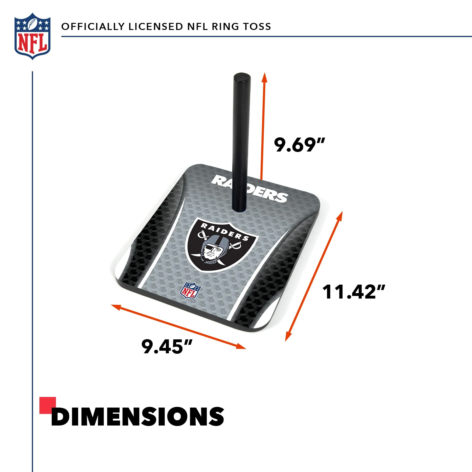 Wild Sports NFL Quoits Set with Direct Print HD Team Graphics – Tailgate Ring Toss Game – Great Gift for Any Football Fan! Ring Toss Family Outdoor Games for The Beach, BBQ, or Tailgate Party - Image 3