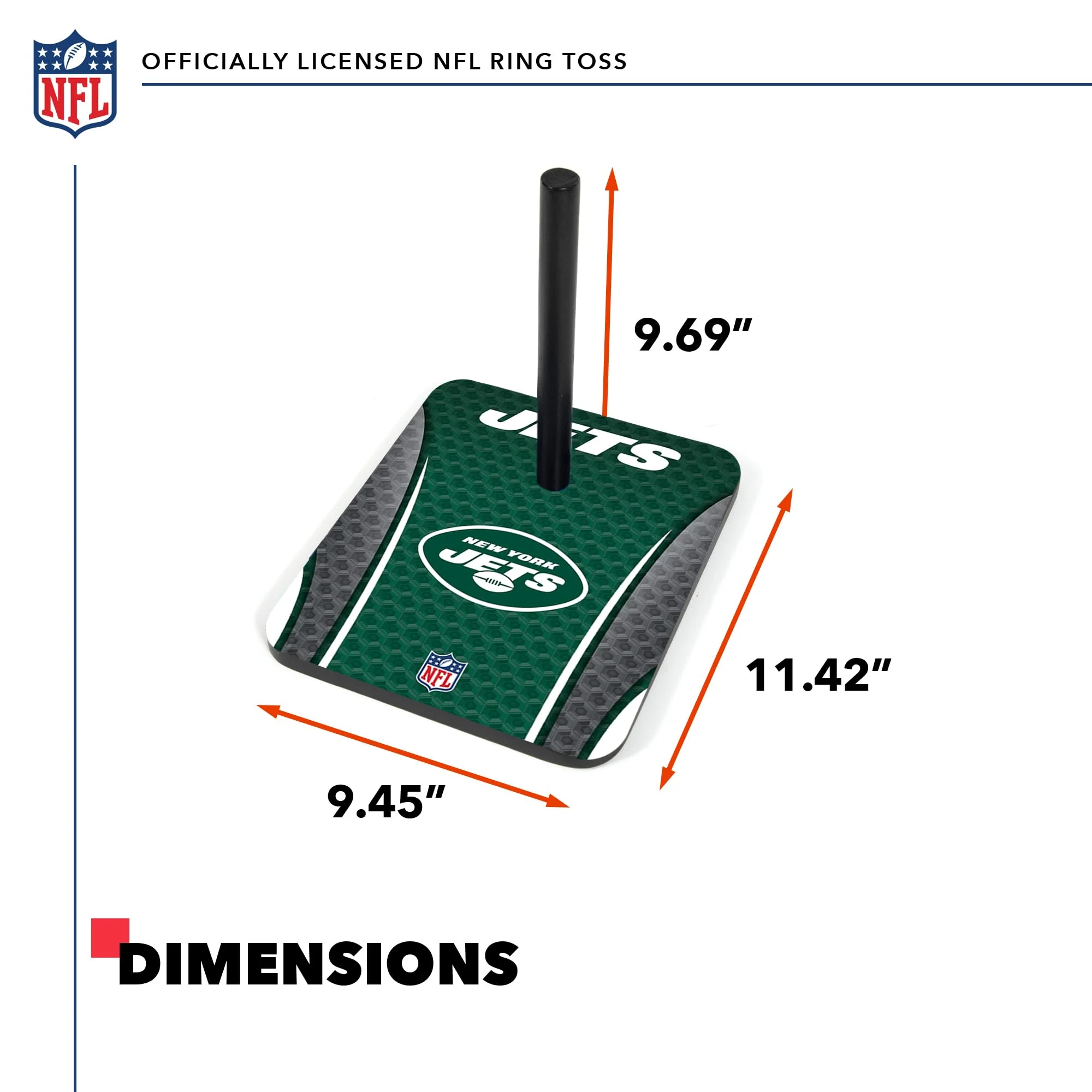 Wild Sports NFL Quoits Set with Direct Print HD Team Graphics – Tailgate Ring Toss Game – Great Gift for Any Football Fan! Ring Toss Family Outdoor Games for The Beach, BBQ, or Tailgate Party - Image 6