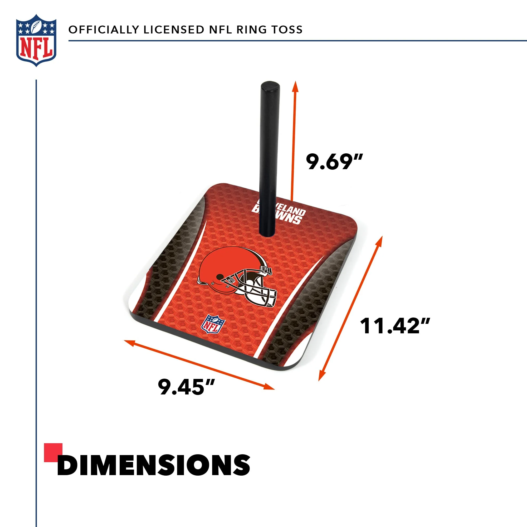 Wild Sports NFL Quoits Set with Direct Print HD Team Graphics – Tailgate Ring Toss Game – Great Gift for Any Football Fan! Ring Toss Family Outdoor Games for The Beach, BBQ, or Tailgate Party - Image 6