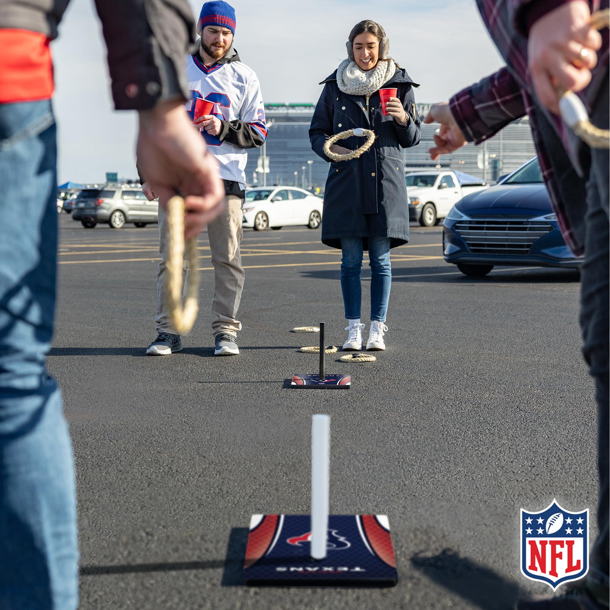 Wild Sports NFL Quoits Set with Direct Print HD Team Graphics – Tailgate Ring Toss Game – Great Gift for Any Football Fan! Ring Toss Family Outdoor Games for The Beach, BBQ, or Tailgate Party - Image 2