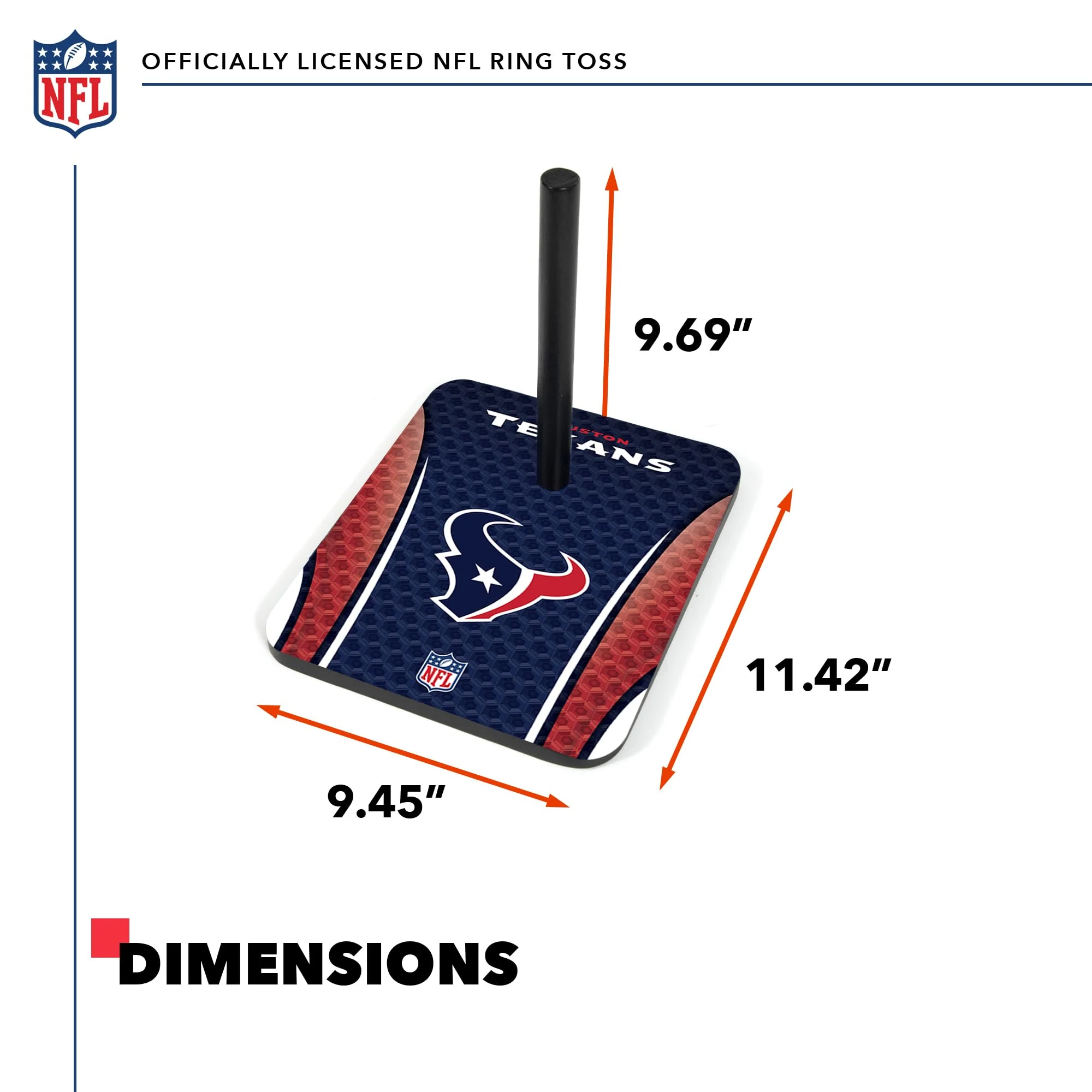 Wild Sports NFL Quoits Set with Direct Print HD Team Graphics – Tailgate Ring Toss Game – Great Gift for Any Football Fan! Ring Toss Family Outdoor Games for The Beach, BBQ, or Tailgate Party - Image 6