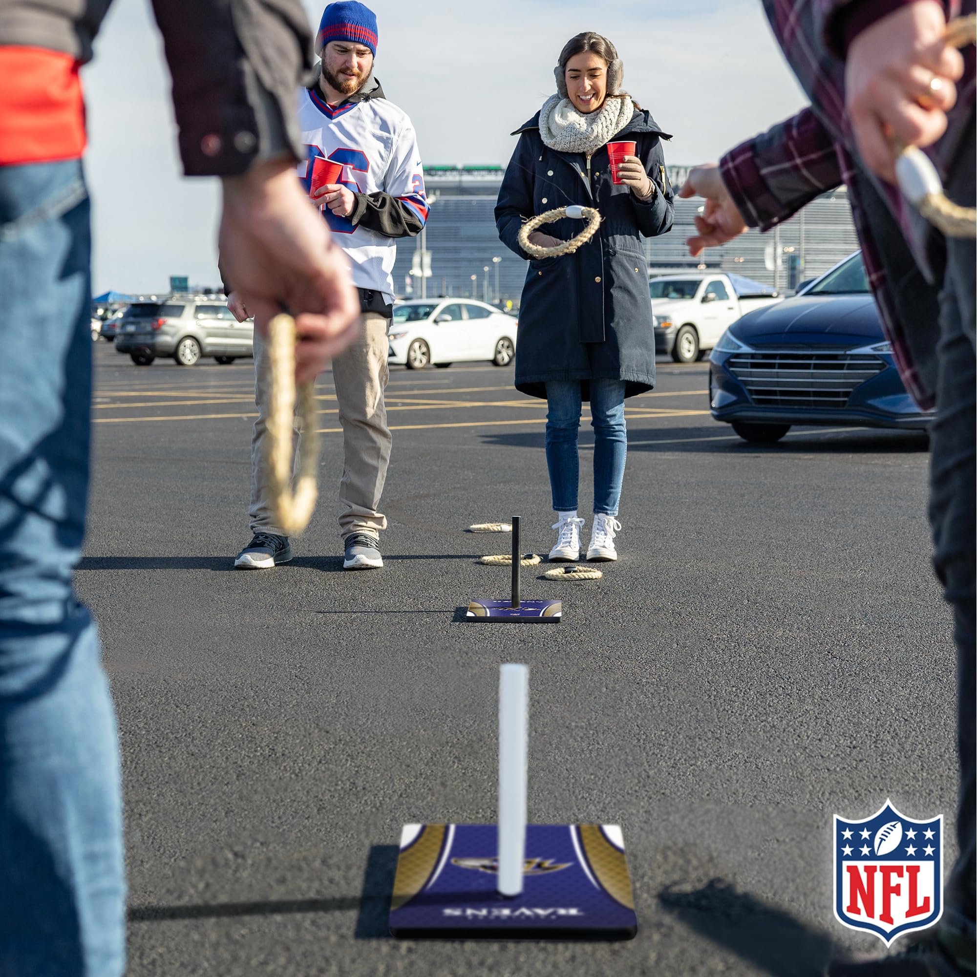 Wild Sports NFL Quoits Set with Direct Print HD Team Graphics – Tailgate Ring Toss Game – Great Gift for Any Football Fan! Ring Toss Family Outdoor Games for The Beach, BBQ, or Tailgate Party - Image 2