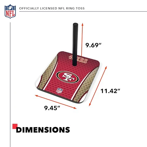 Wild Sports NFL Quoits Set with Direct Print HD Team Graphics – Tailgate Ring Toss Game – Great Gift for Any Football Fan! Ring Toss Family Outdoor Games for The Beach, BBQ, or Tailgate Party - Image 6