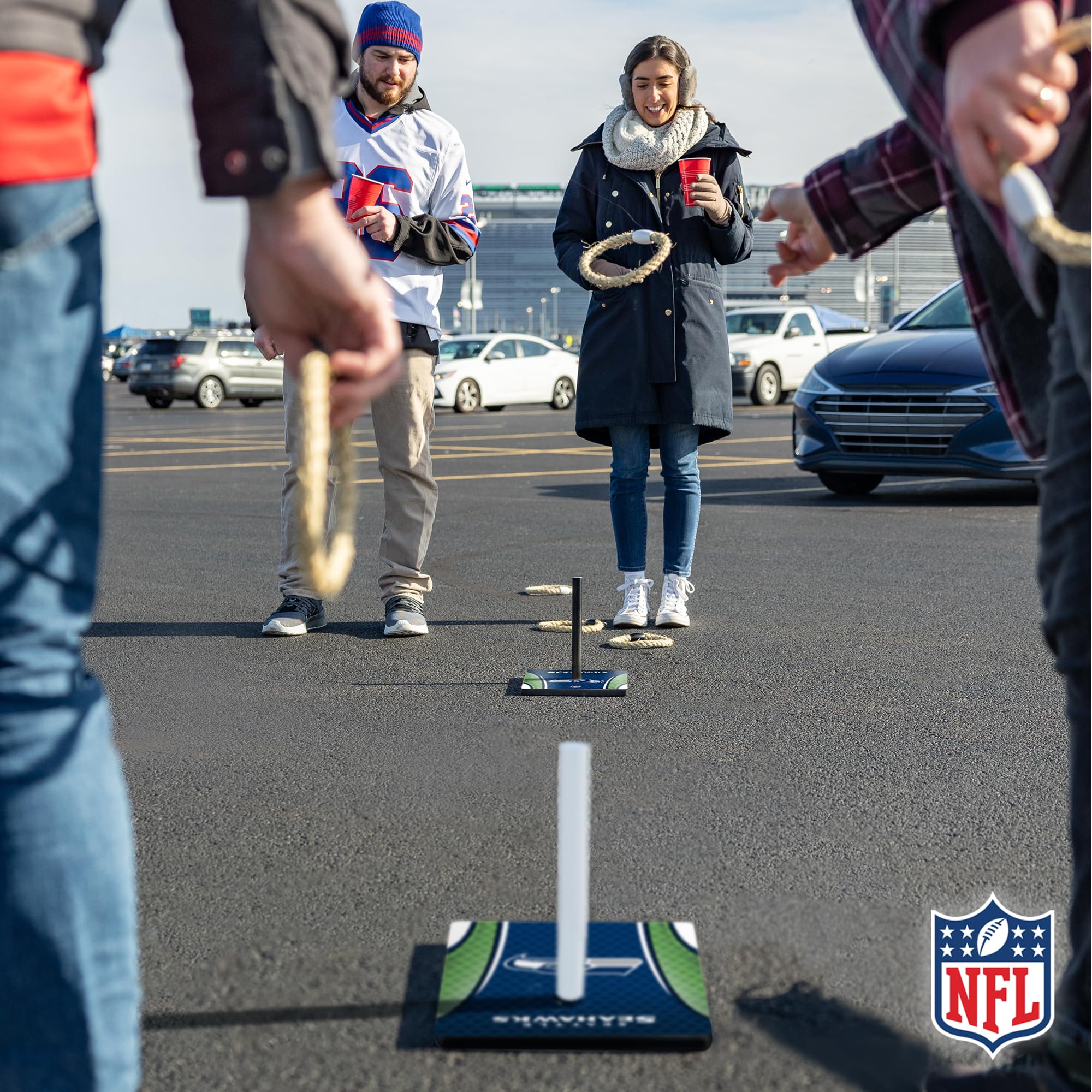 Wild Sports NFL Quoits Set with Direct Print HD Team Graphics – Tailgate Ring Toss Game – Great Gift for Any Football Fan! Ring Toss Family Outdoor Games for The Beach, BBQ, or Tailgate Party - Image 2