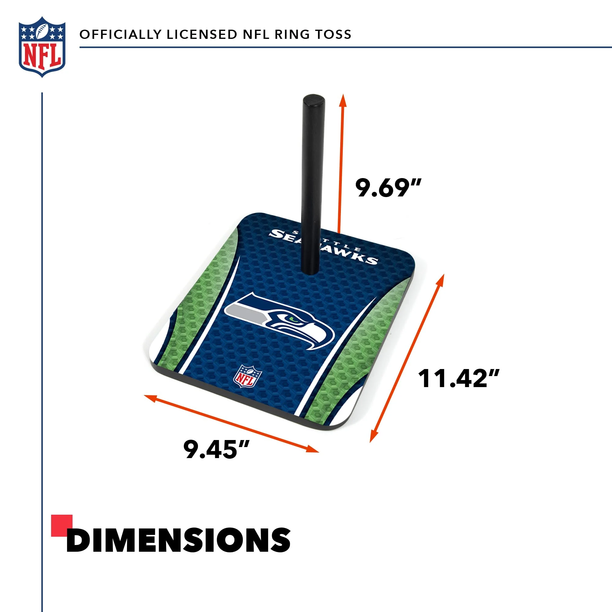 Wild Sports NFL Quoits Set with Direct Print HD Team Graphics – Tailgate Ring Toss Game – Great Gift for Any Football Fan! Ring Toss Family Outdoor Games for The Beach, BBQ, or Tailgate Party - Image 6