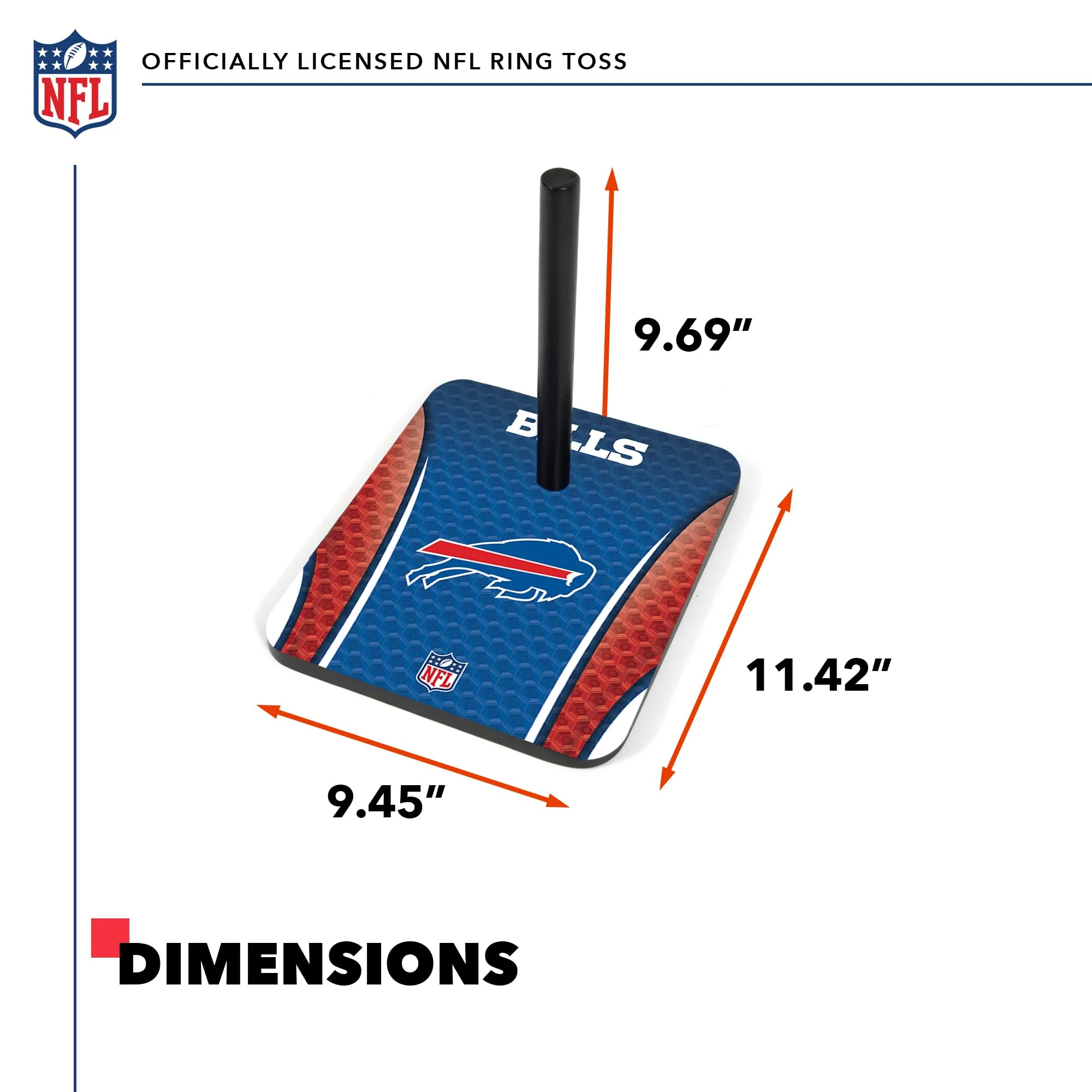 Wild Sports NFL Quoits Set with Direct Print HD Team Graphics – Tailgate Ring Toss Game – Great Gift for Any Football Fan! Ring Toss Family Outdoor Games for The Beach, BBQ, or Tailgate Party - Image 6