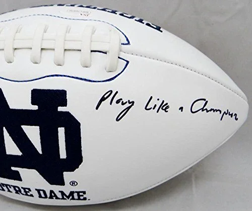 Will Fuller Autographed Notre Dame Fighting Irish Logo Football- JSA W Auth - Image 3
