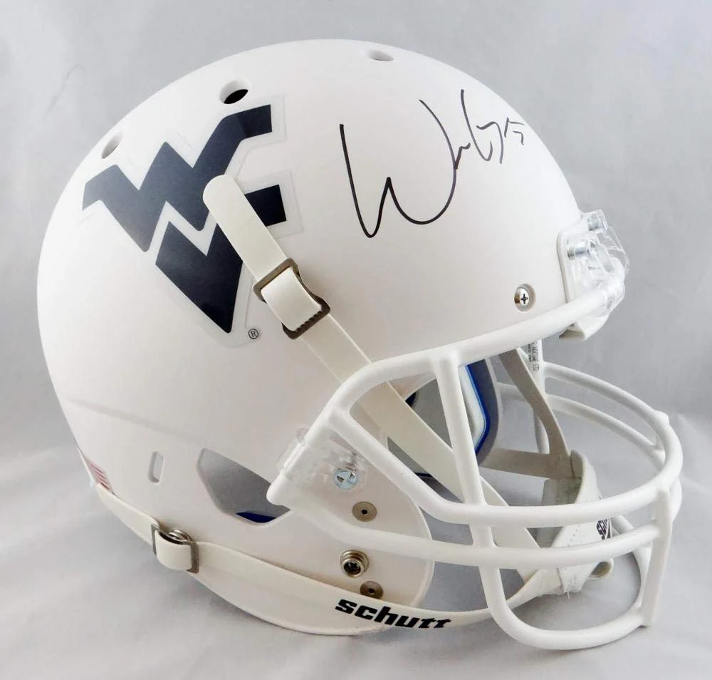 Will Grier Signed West Virginia Full Size White Schutt Helmet - JSA W Auth - Image 3