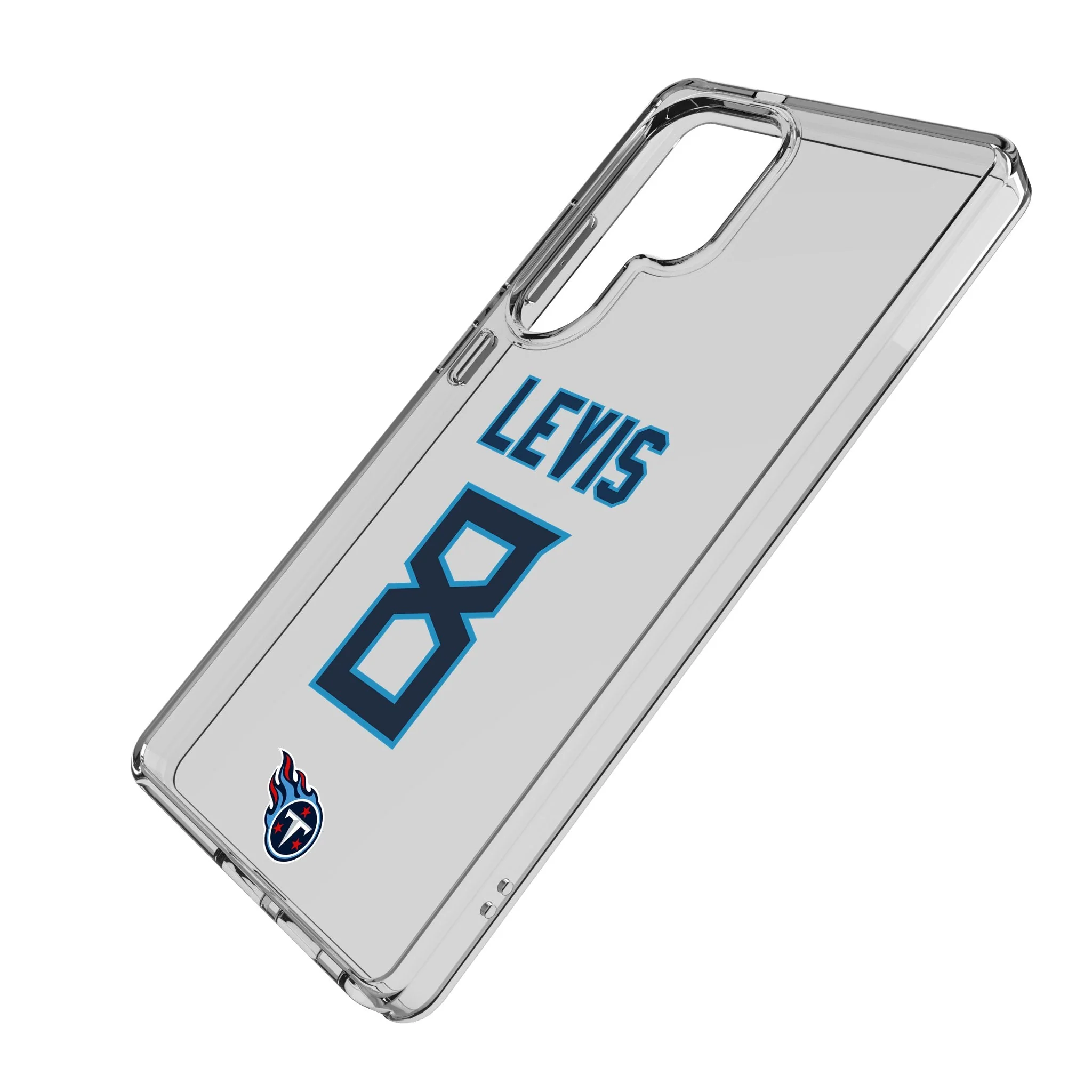 Will Levis Tennessee Titans 8 Game Tactic Clear Phone Case for Samsung Galaxy - Image 2