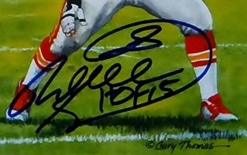 Will Shields Autographed Kansas City Cheifs Goal Line Art Card- JSA Auth - Image 2